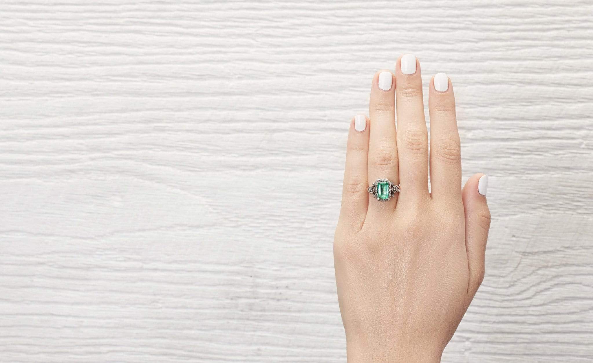 Two Carat Georgian Emerald and Diamond Ring - Image 5