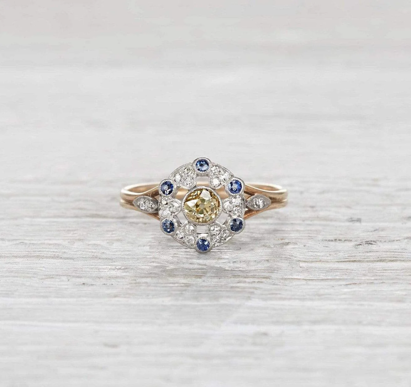.25 Carat Edwardian Yellow Diamond Ring - Image 2