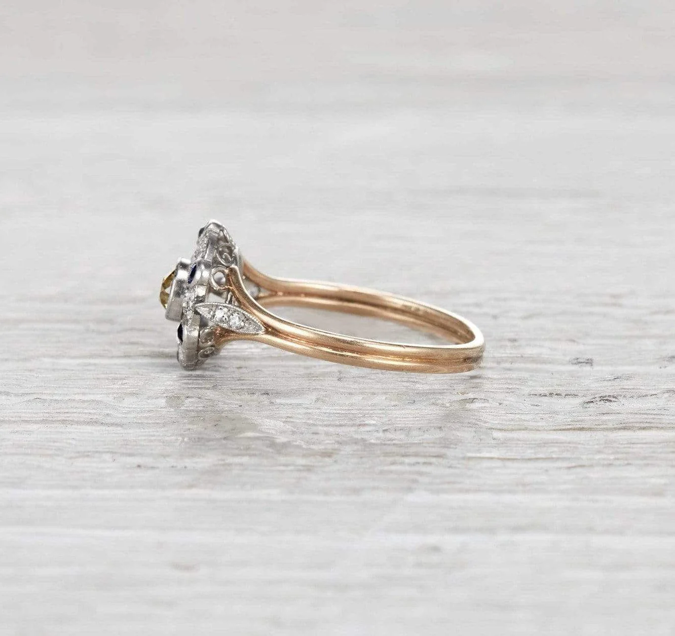 .25 Carat Edwardian Yellow Diamond Ring - Image 3
