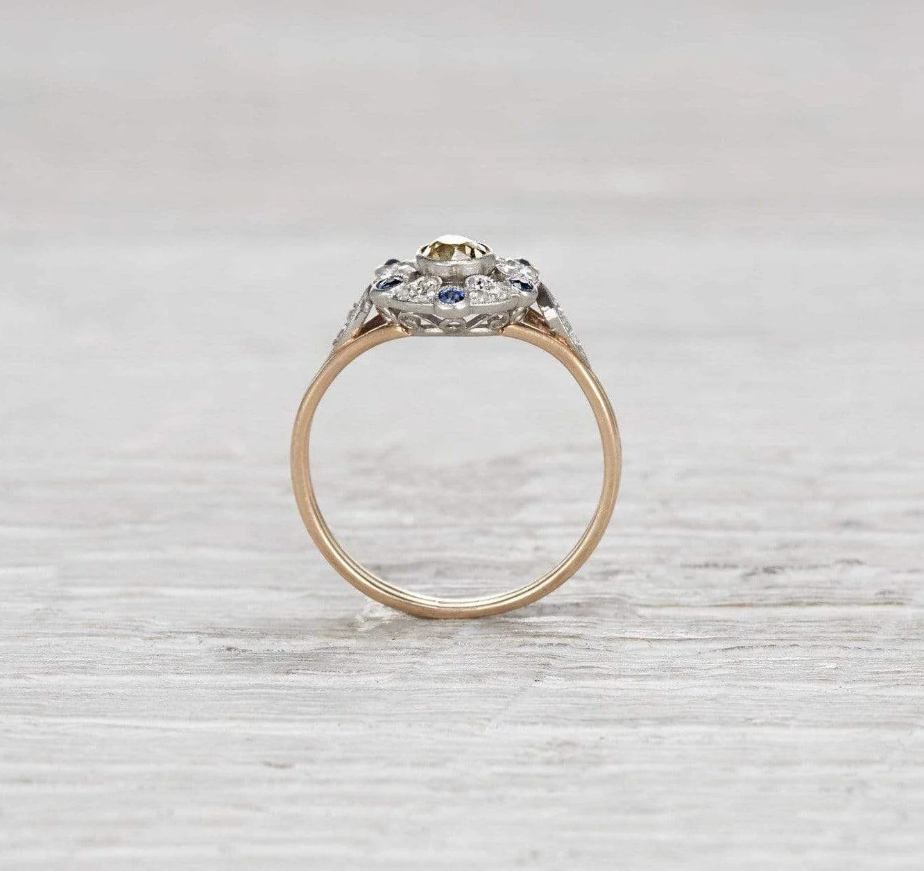 .25 Carat Edwardian Yellow Diamond Ring - Image 4