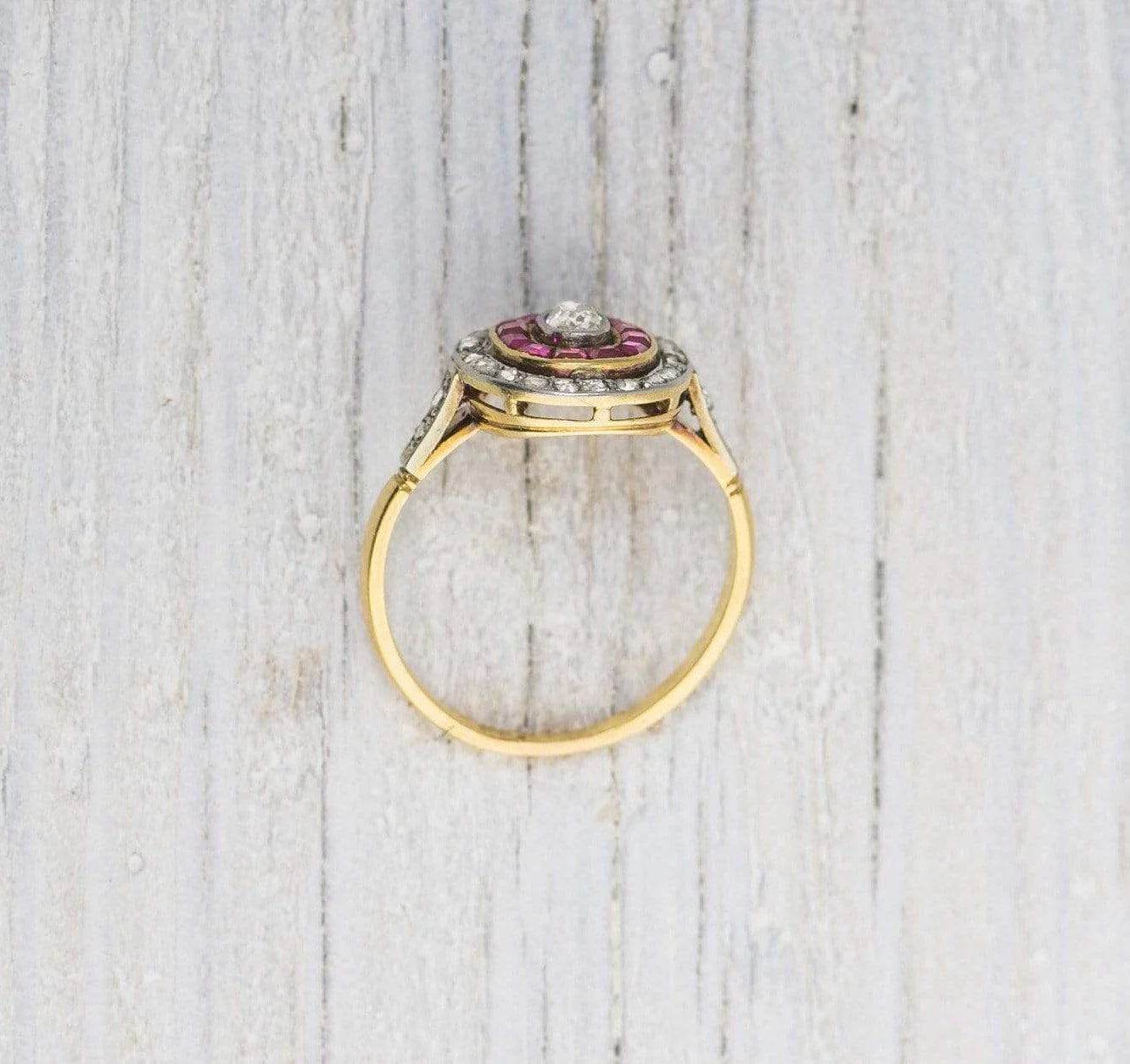 .25 Carat Vintage Ruby & Diamond Edwardian Engagement Ring - Image 3