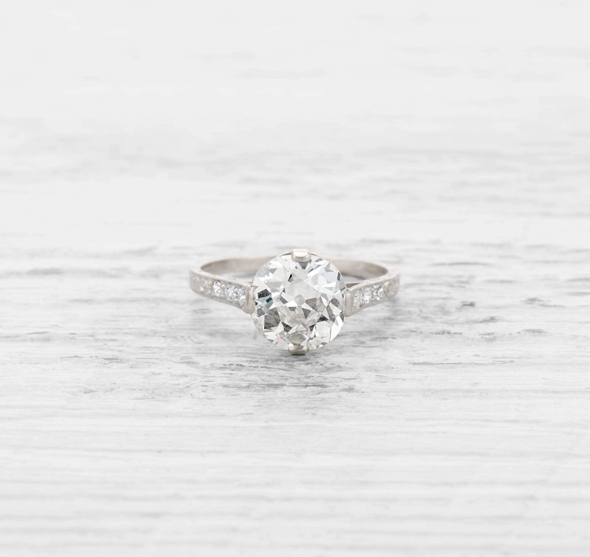 3.03 CARAT EDWARDIAN DIAMOND ENGAGEMENT RING - Image 2