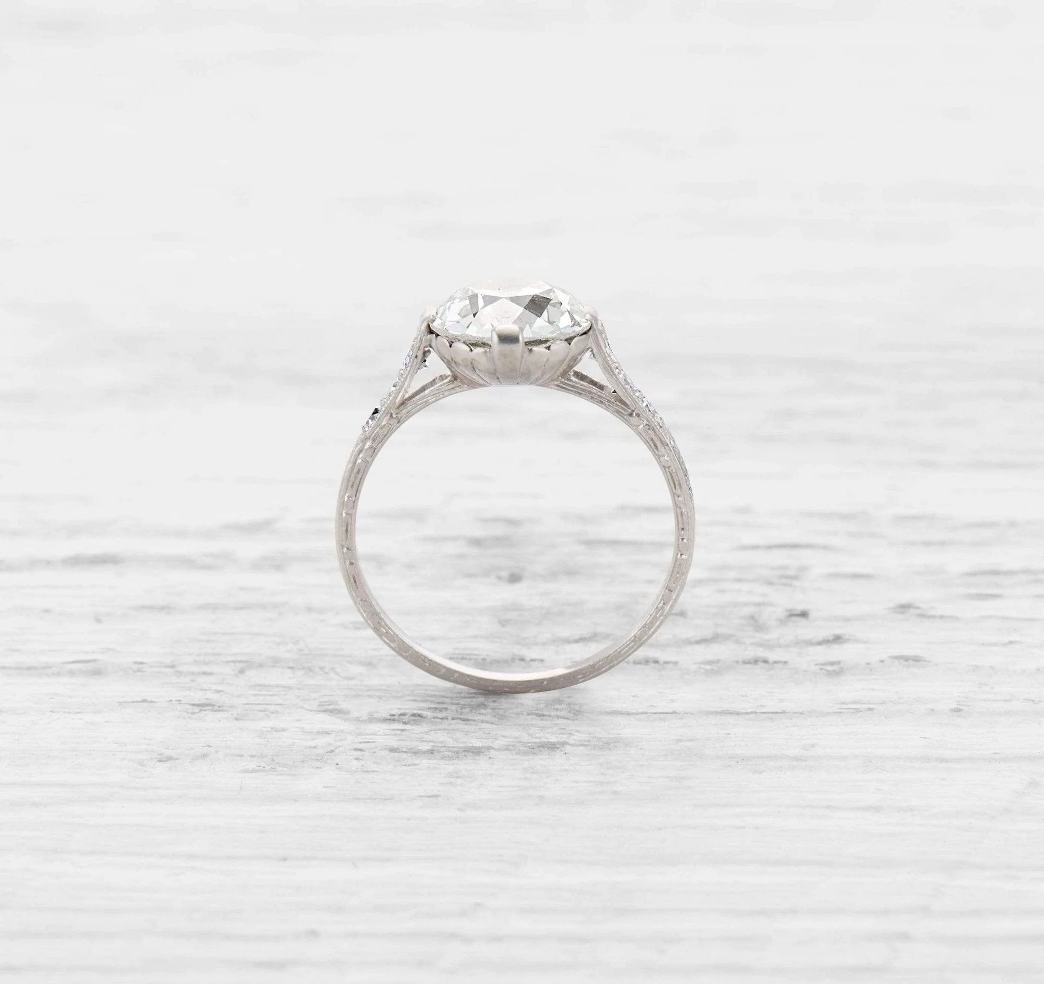 3.03 CARAT EDWARDIAN DIAMOND ENGAGEMENT RING - Image 4