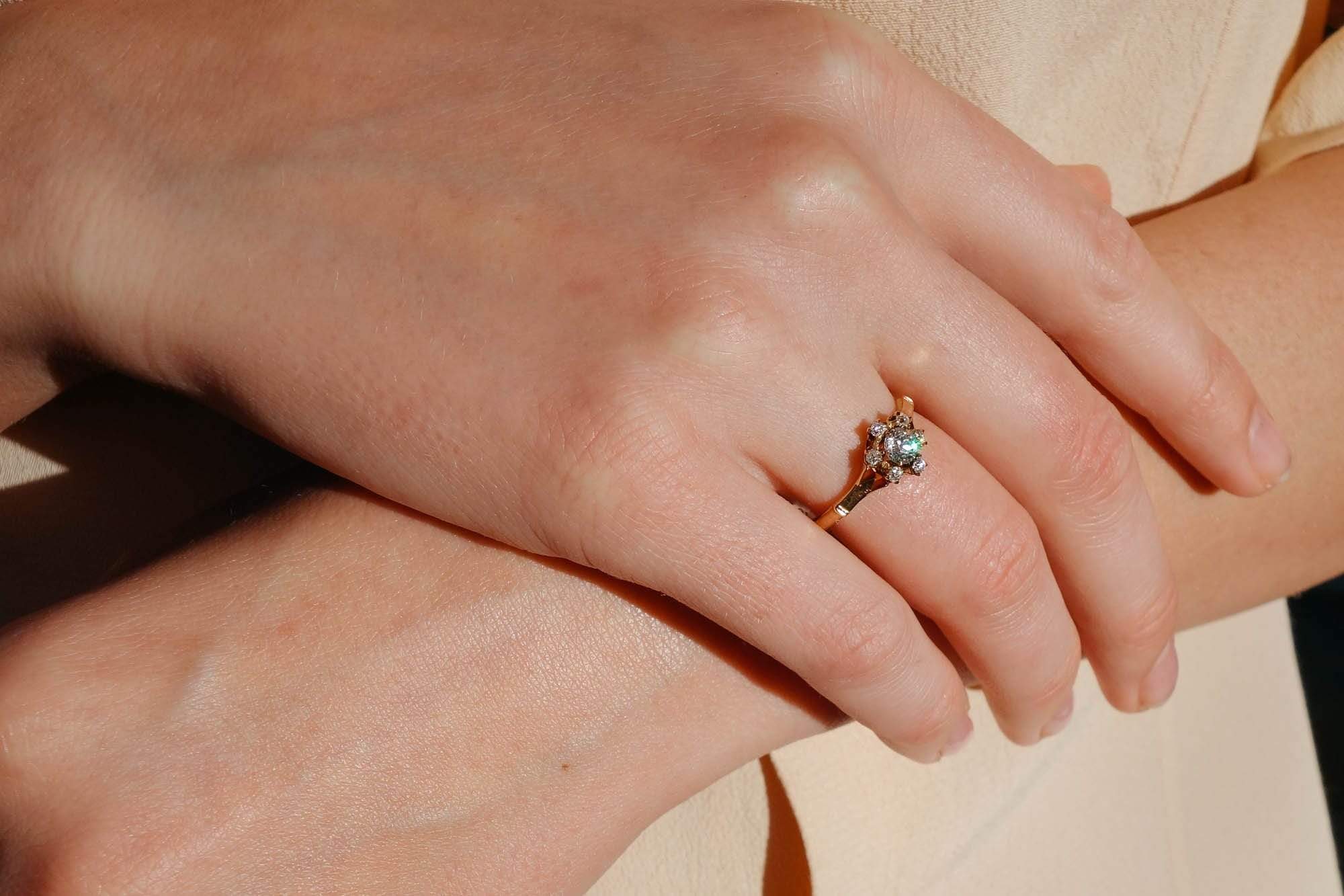 .30 CARAT VICTORIAN DIAMOND CLUSTER RING - Image 5