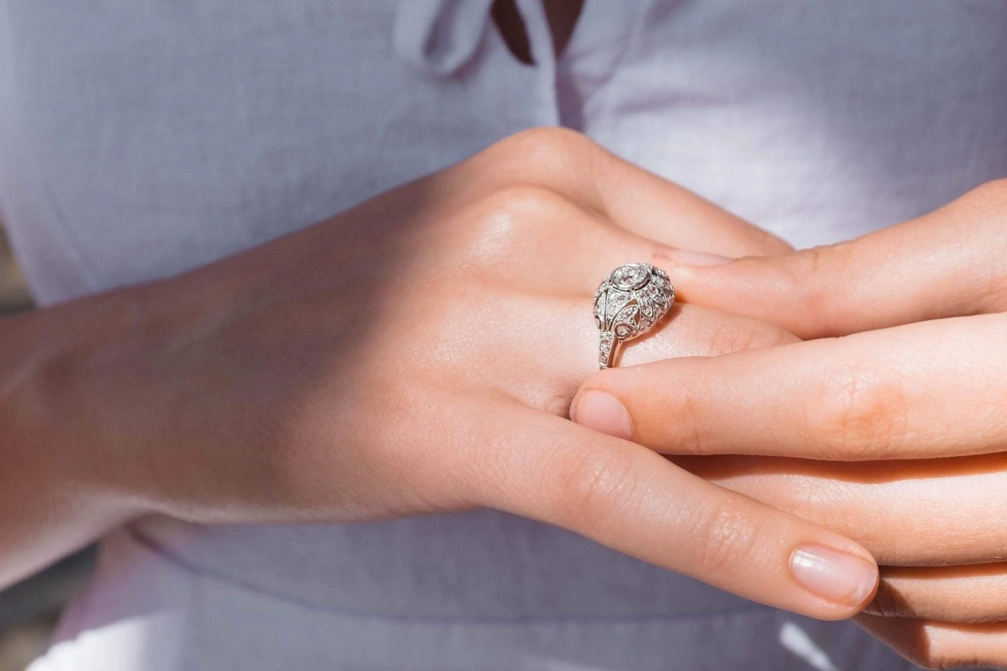 .35 CARAT EDWARDIAN DIAMOND ENGAGEMENT RING - Image 6
