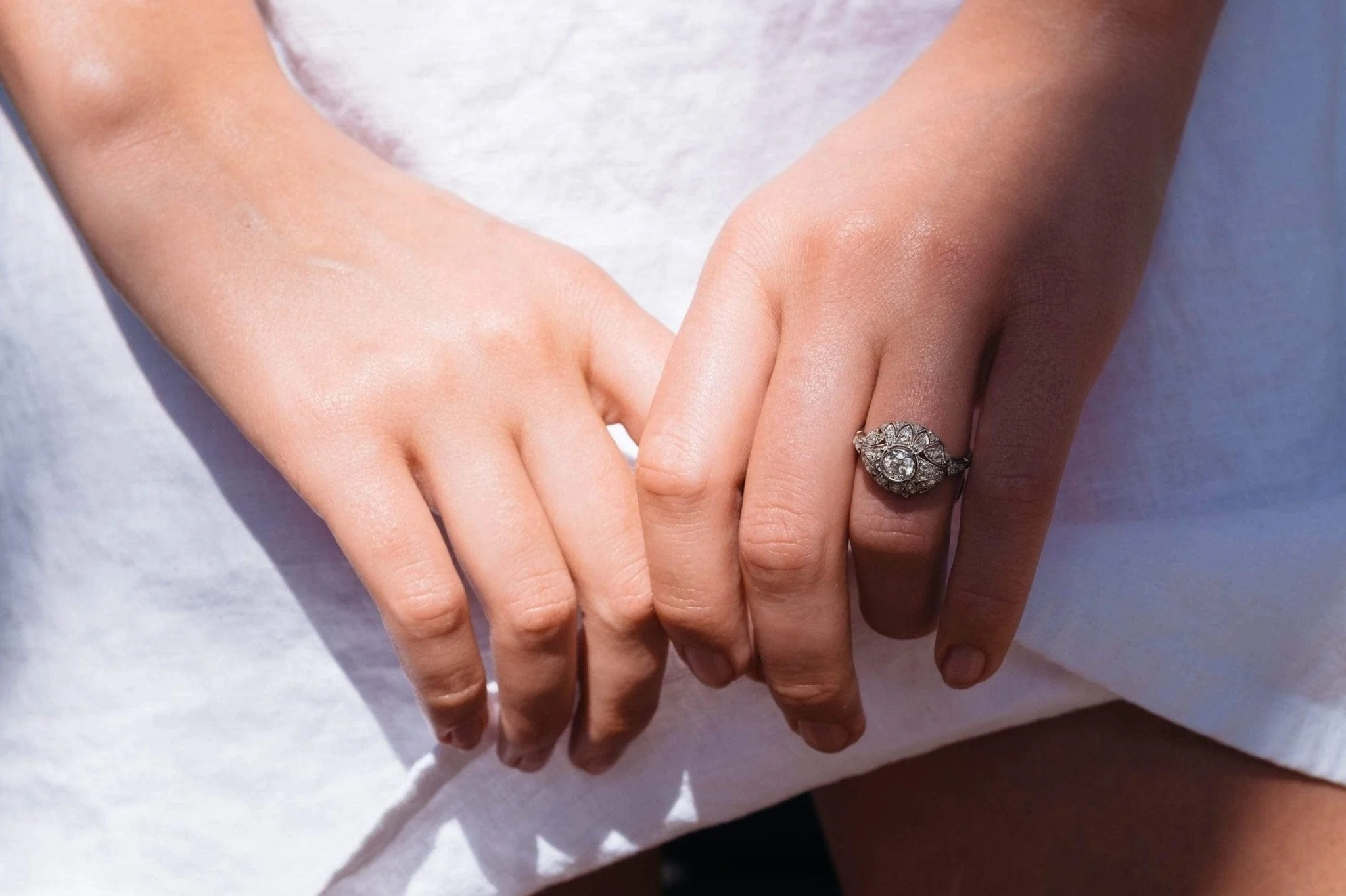 .35 CARAT EDWARDIAN DIAMOND ENGAGEMENT RING - Image 7
