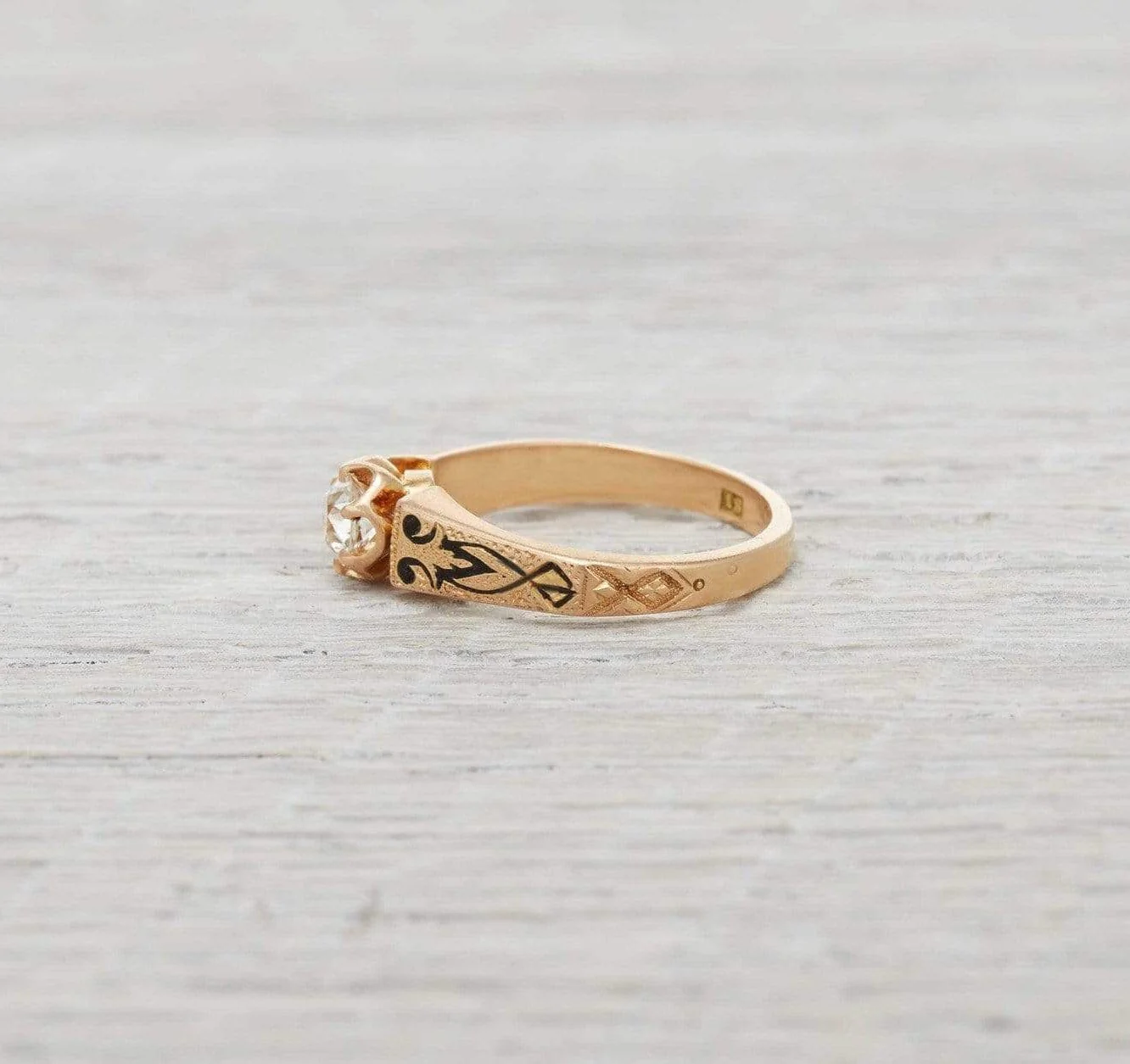 .35 Carat Gold Victorian Engagement Ring - Image 3