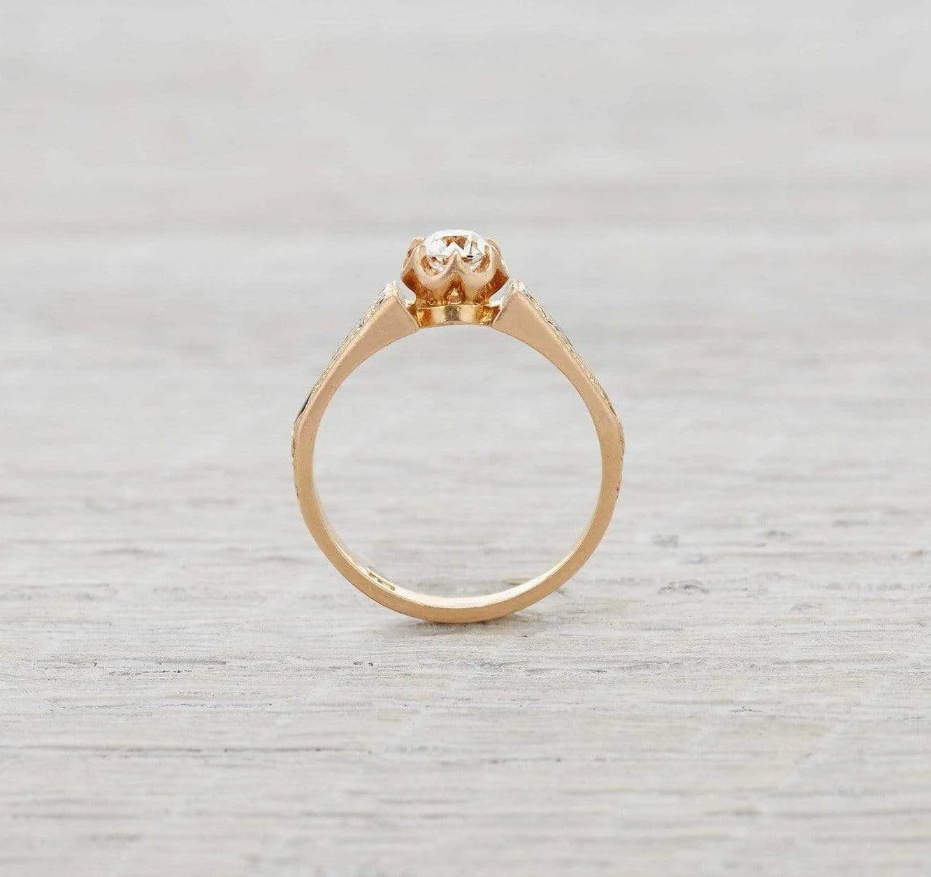.35 Carat Gold Victorian Engagement Ring - Image 4
