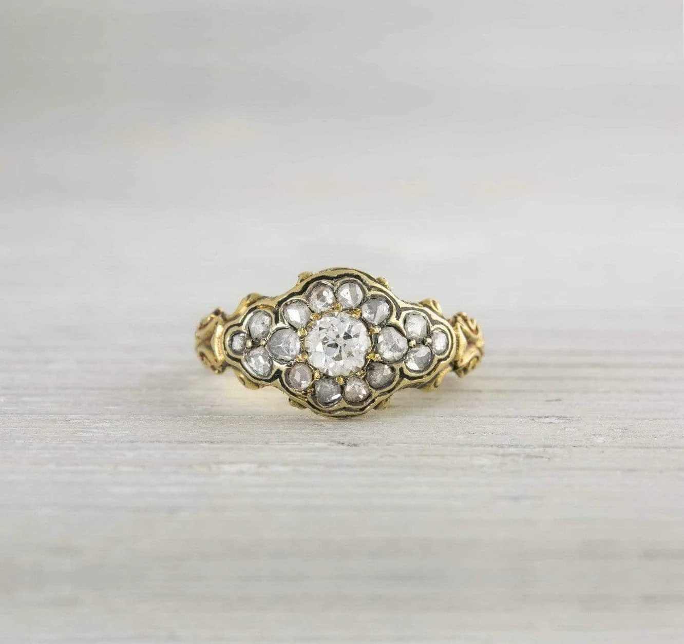 .38 Carat Antique Victorian Gold Diamond Engagement Ring - Image 2