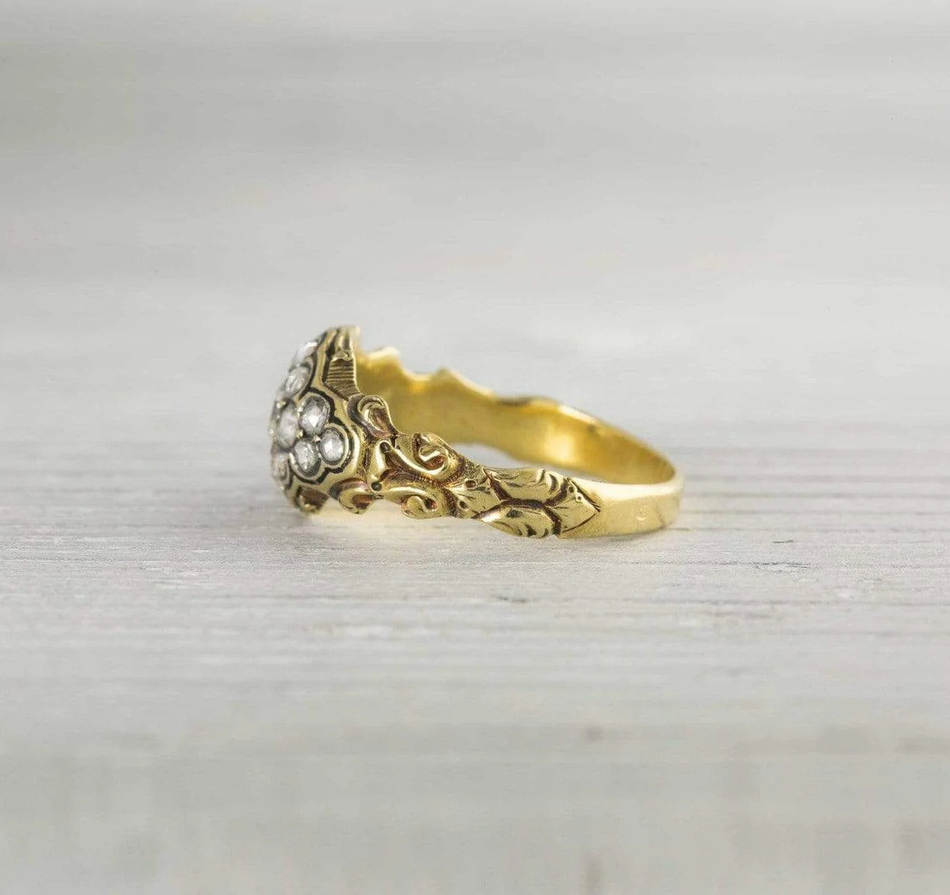 .38 Carat Antique Victorian Gold Diamond Engagement Ring - Image 3