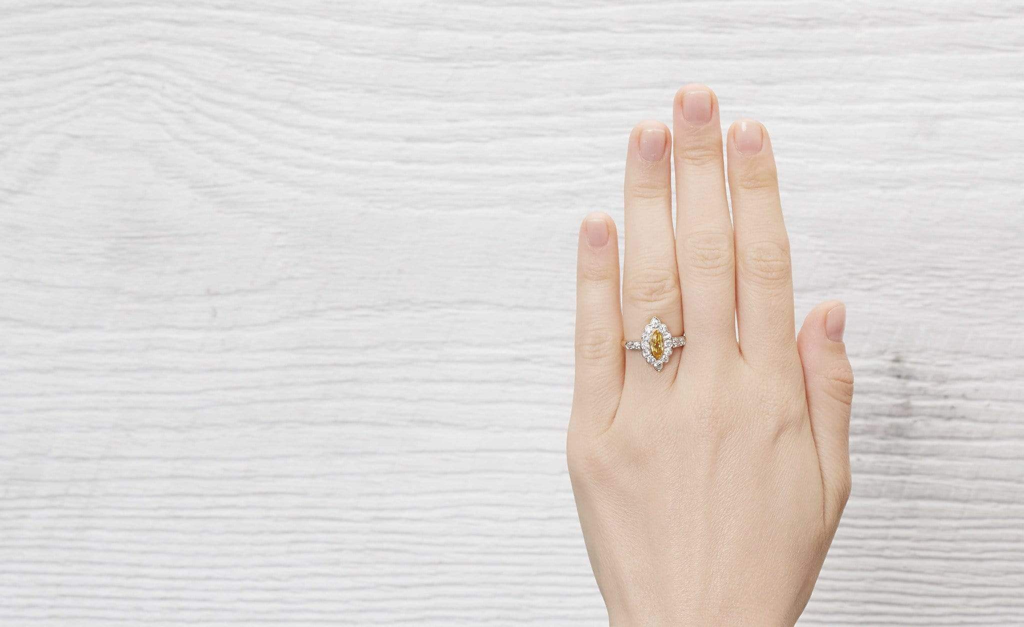 .42 Carat Edwardian Yellow Diamond Ring - Image 5