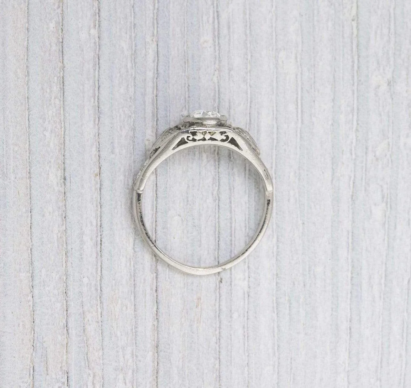 .45 Carat Art Deco Vintage Diamond Engagement Ring - Image 4