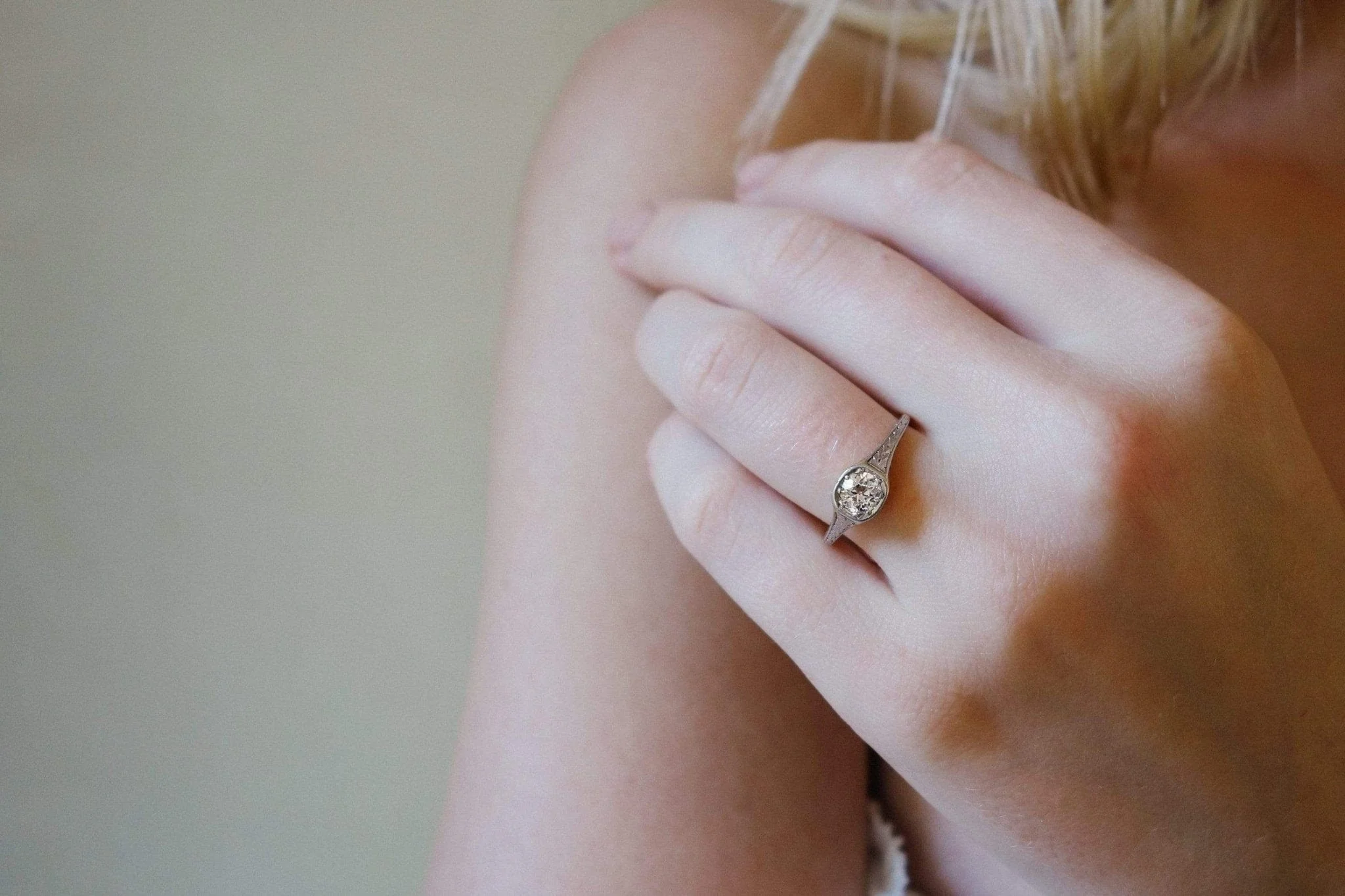 .45 CARAT EDWARDIAN DIAMOND ENGAGEMENT RING - Image 5
