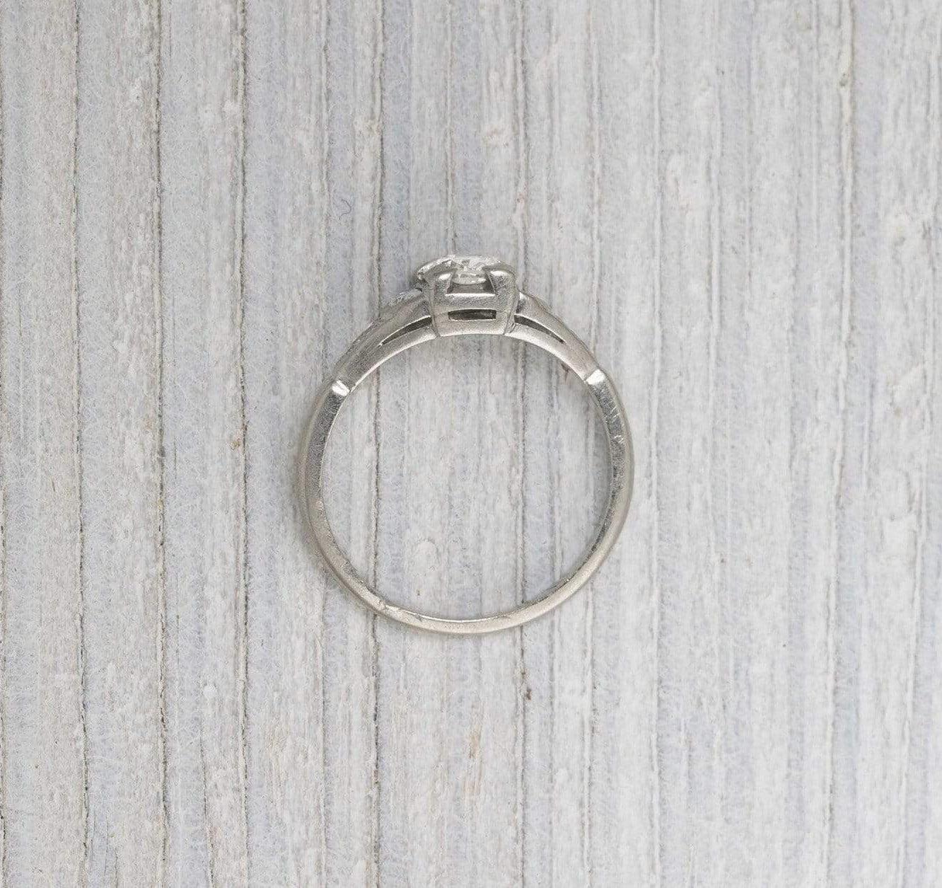 .45 Carat Vintage Diamond Art Deco Engagement Ring - Image 4