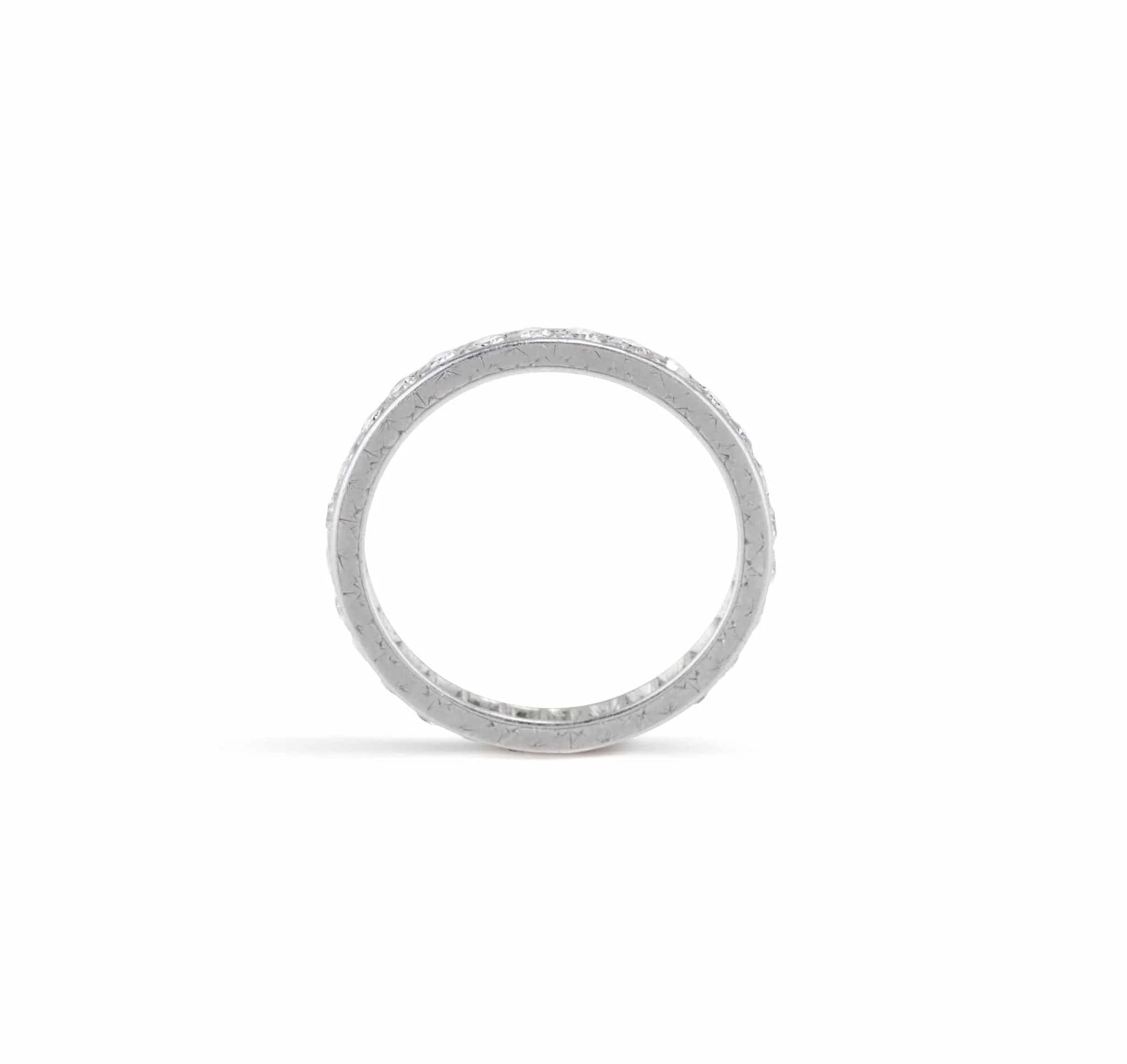 Art Deco .60 Carat Single Cut Diamond Eternity Wedding Band (4746) - Image 2