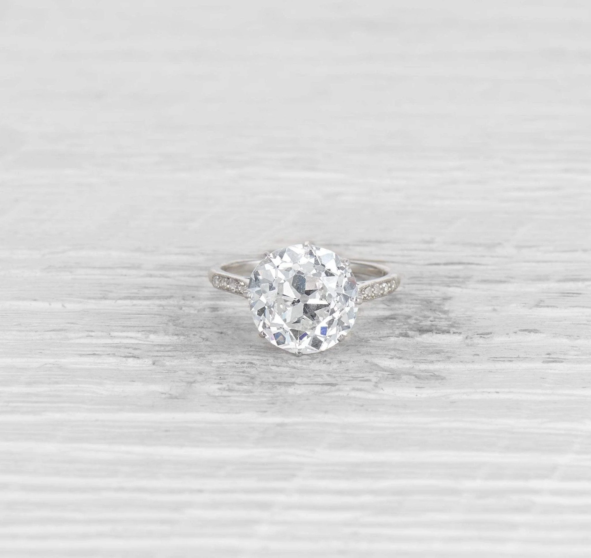 5.41 CARAT EDWARDIAN DIAMOND ENGAGEMENT RING - Image 2