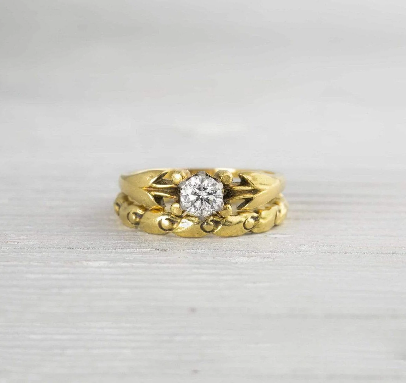 .50 Carat Diamond Engagement Ring & Wedding Band Set by Georg Jensen - Image 2