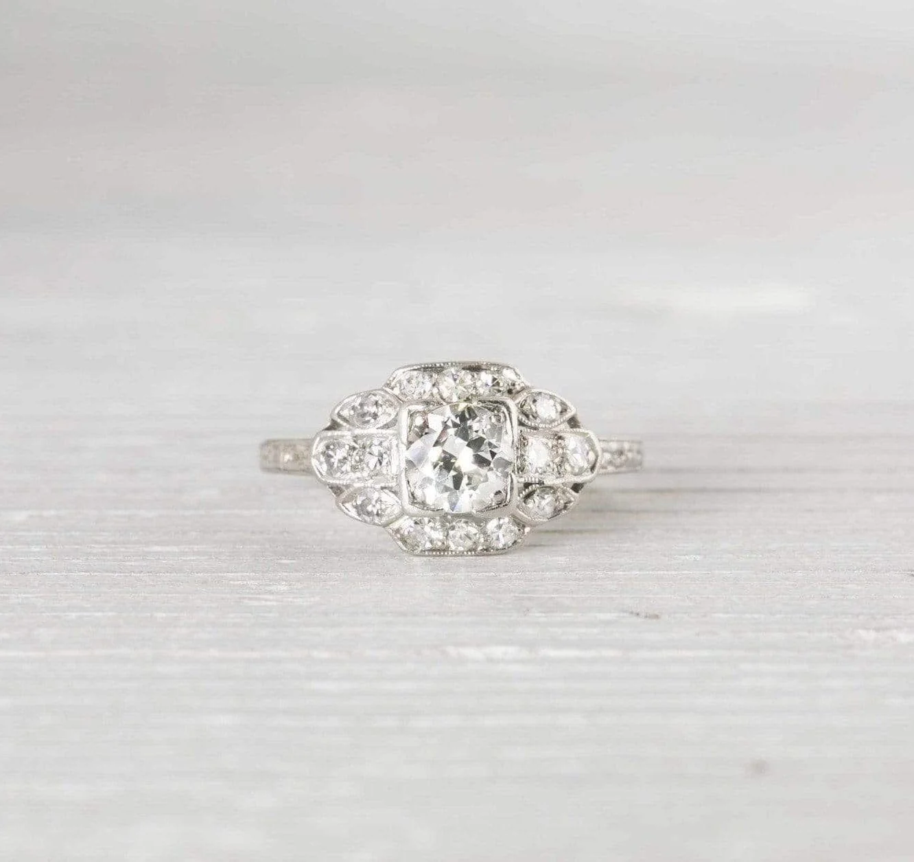 .50 Carat Vintage Art Deco Diamond Engagement Ring - Image 2