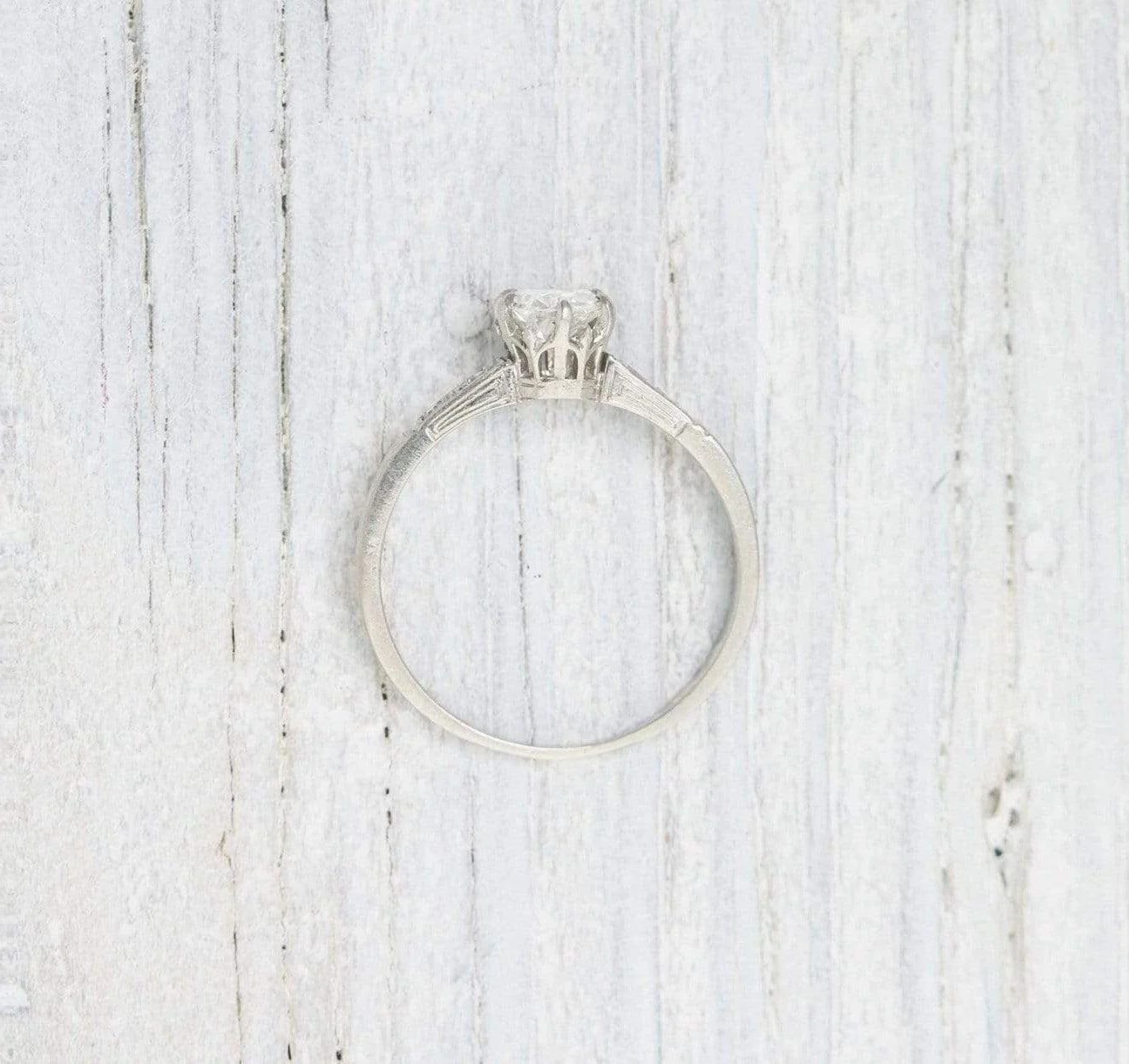 .50 Carat Vintage Art Deco Diamond Engagement Ring - Image 4