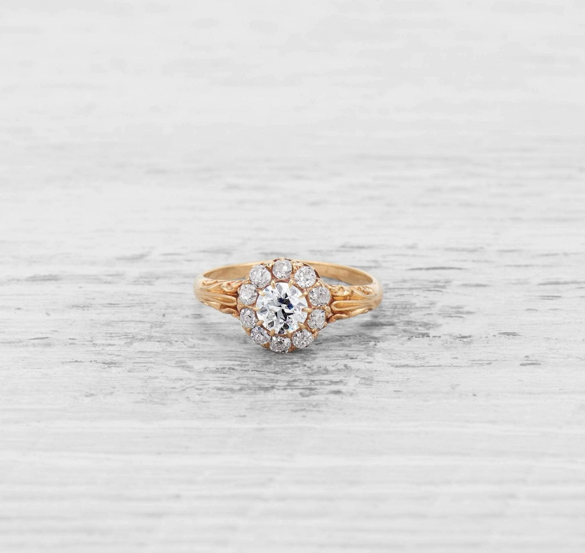 .51 CARAT VICTORIAN DIAMOND CLUSTER ENGAGEMENT RING - Image 2
