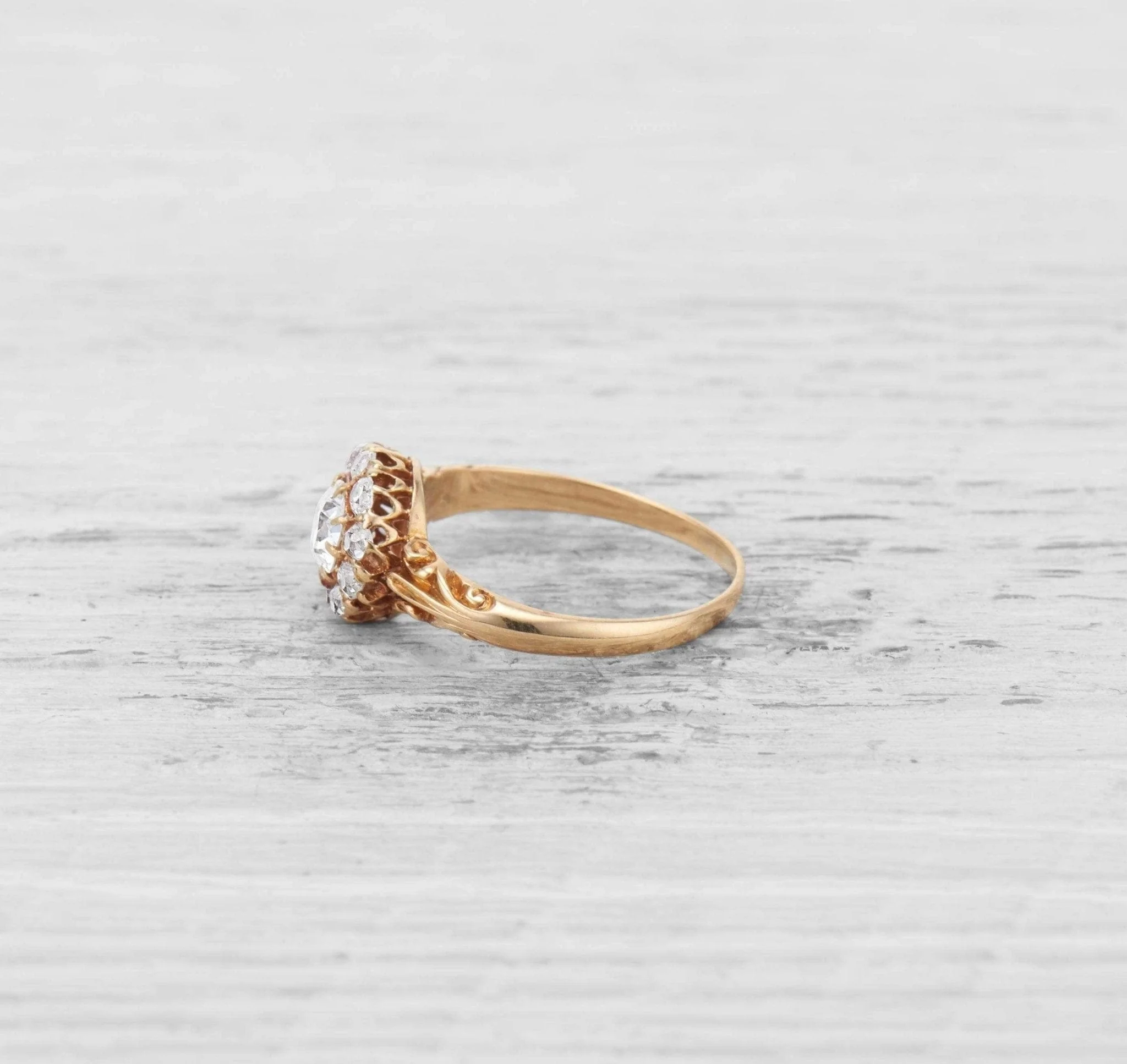 .51 CARAT VICTORIAN DIAMOND CLUSTER ENGAGEMENT RING - Image 3