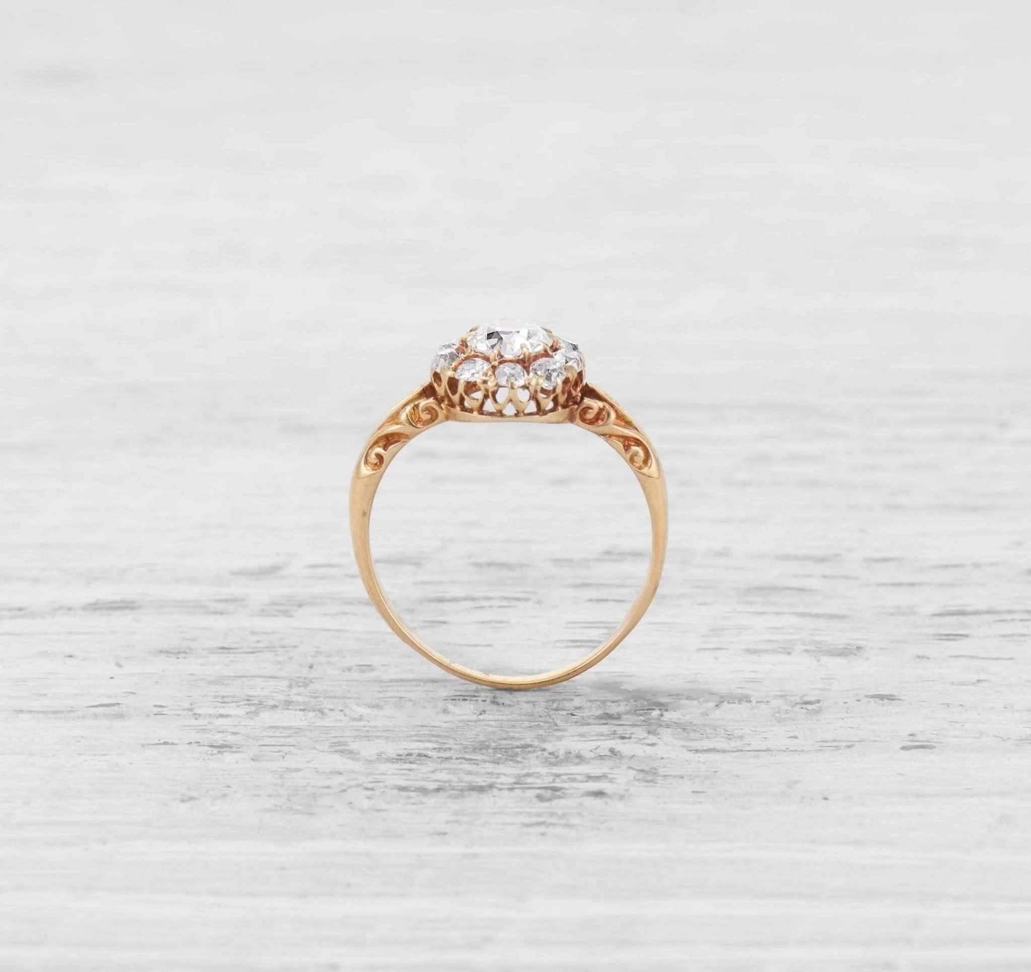 .51 CARAT VICTORIAN DIAMOND CLUSTER ENGAGEMENT RING - Image 4