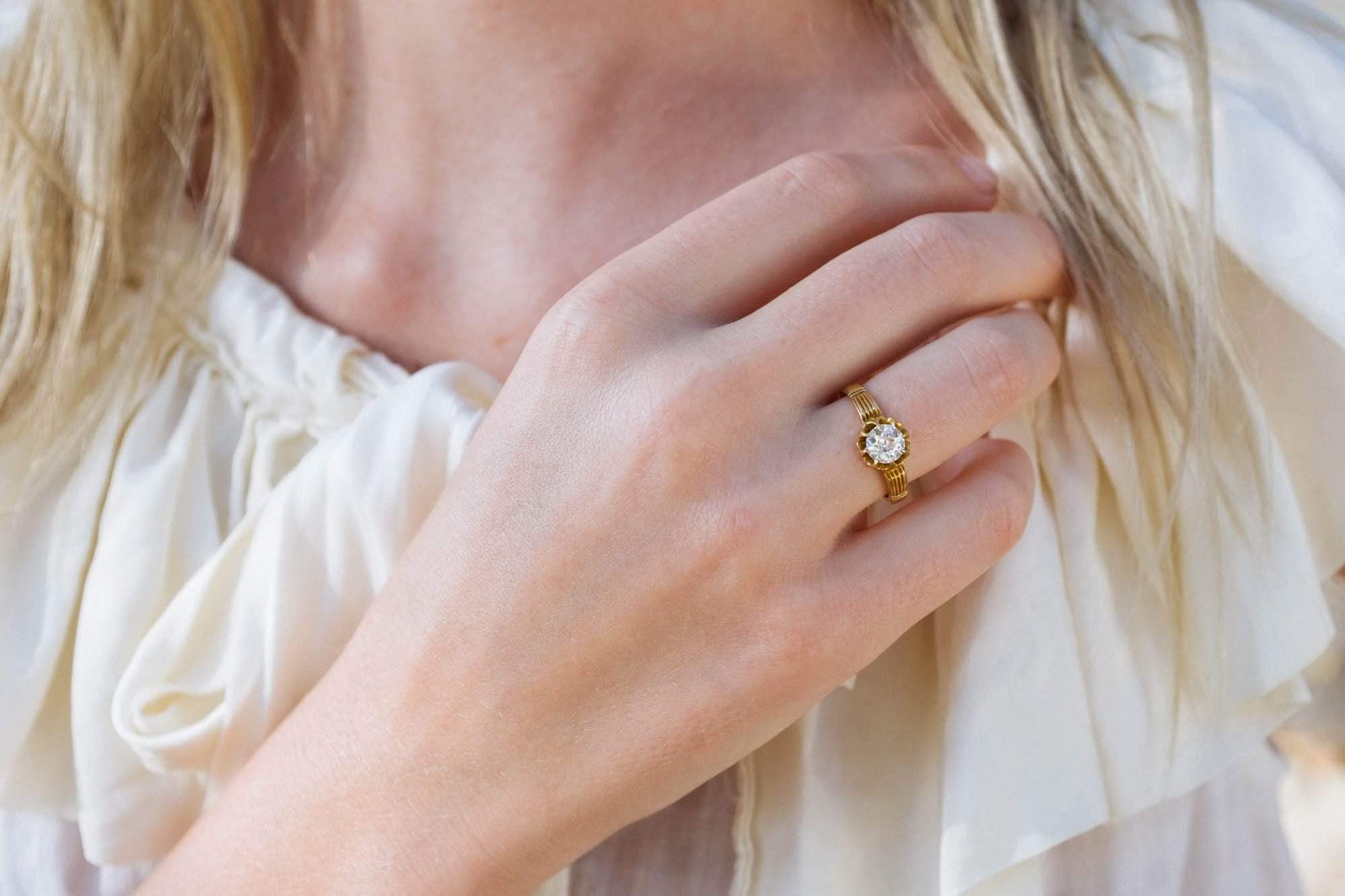 .54 Carat Victorian Diamond SOLITAIRE Engagement Ring - Image 5