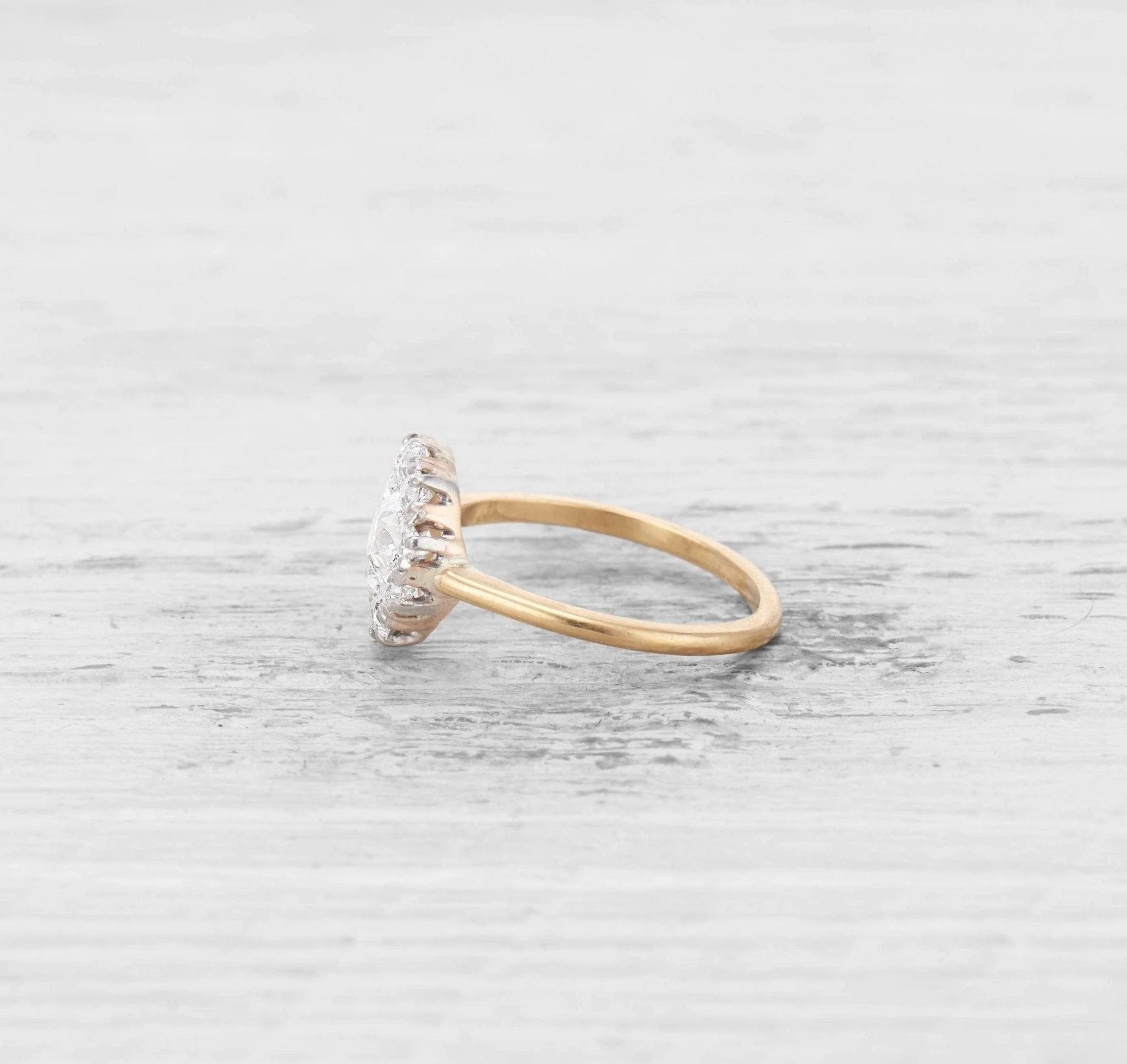 .56 CARAT EDWARDIAN DIAMOND CLUSTER ENGAGEMENT RING - Image 3