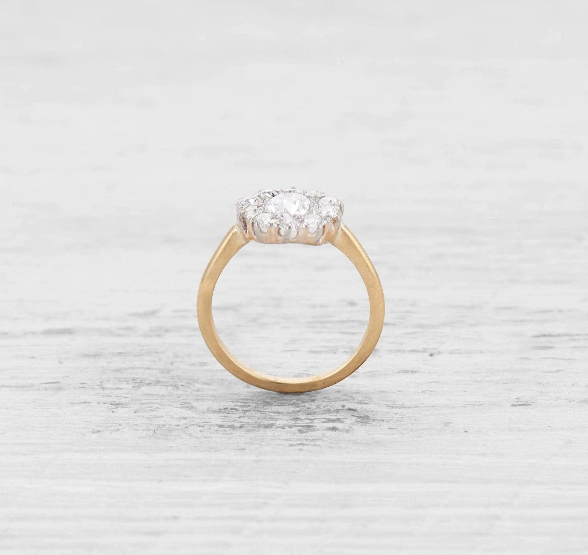 .56 CARAT EDWARDIAN DIAMOND CLUSTER ENGAGEMENT RING - Image 4