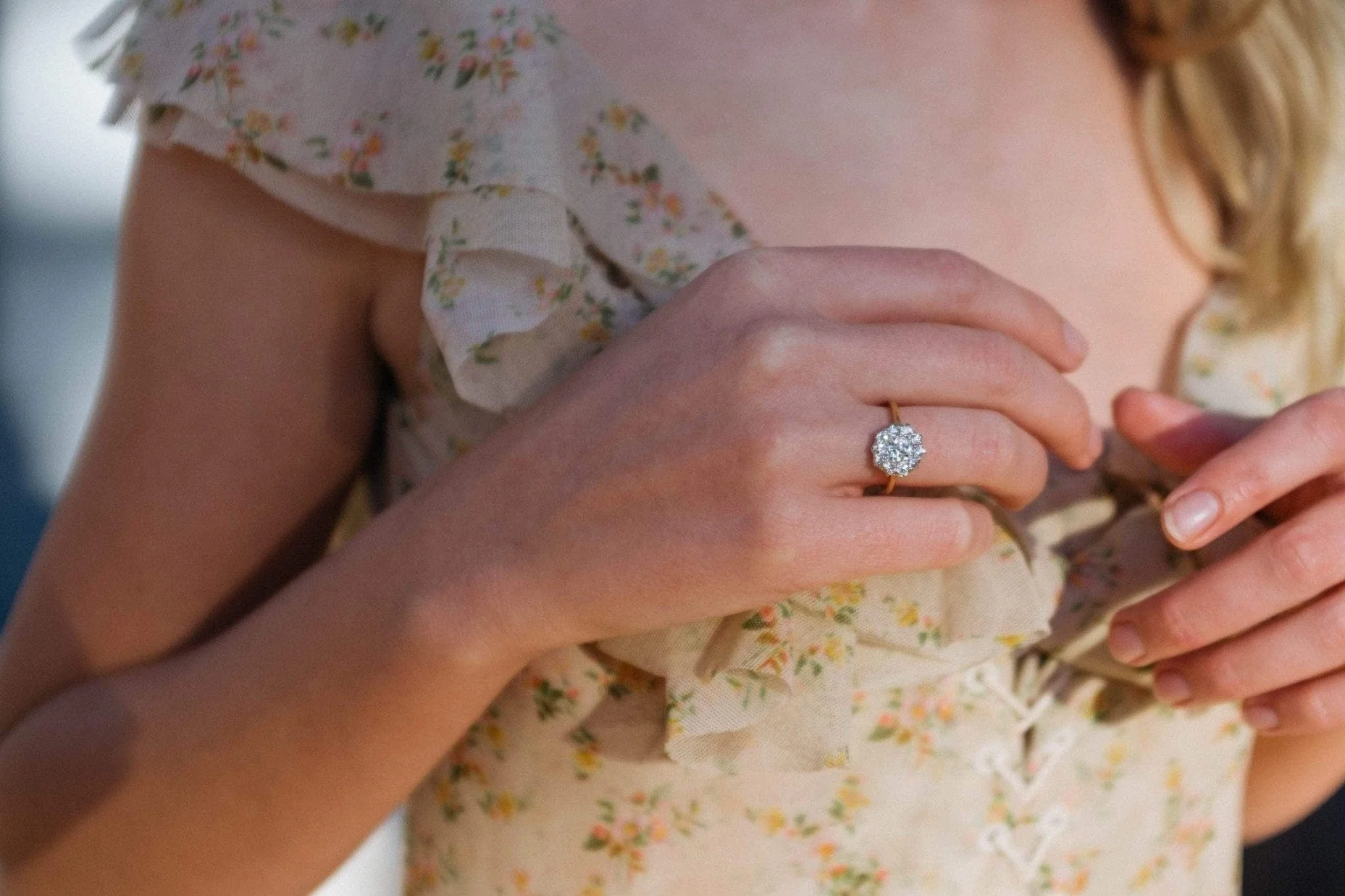 .56 CARAT EDWARDIAN DIAMOND CLUSTER ENGAGEMENT RING - Image 5