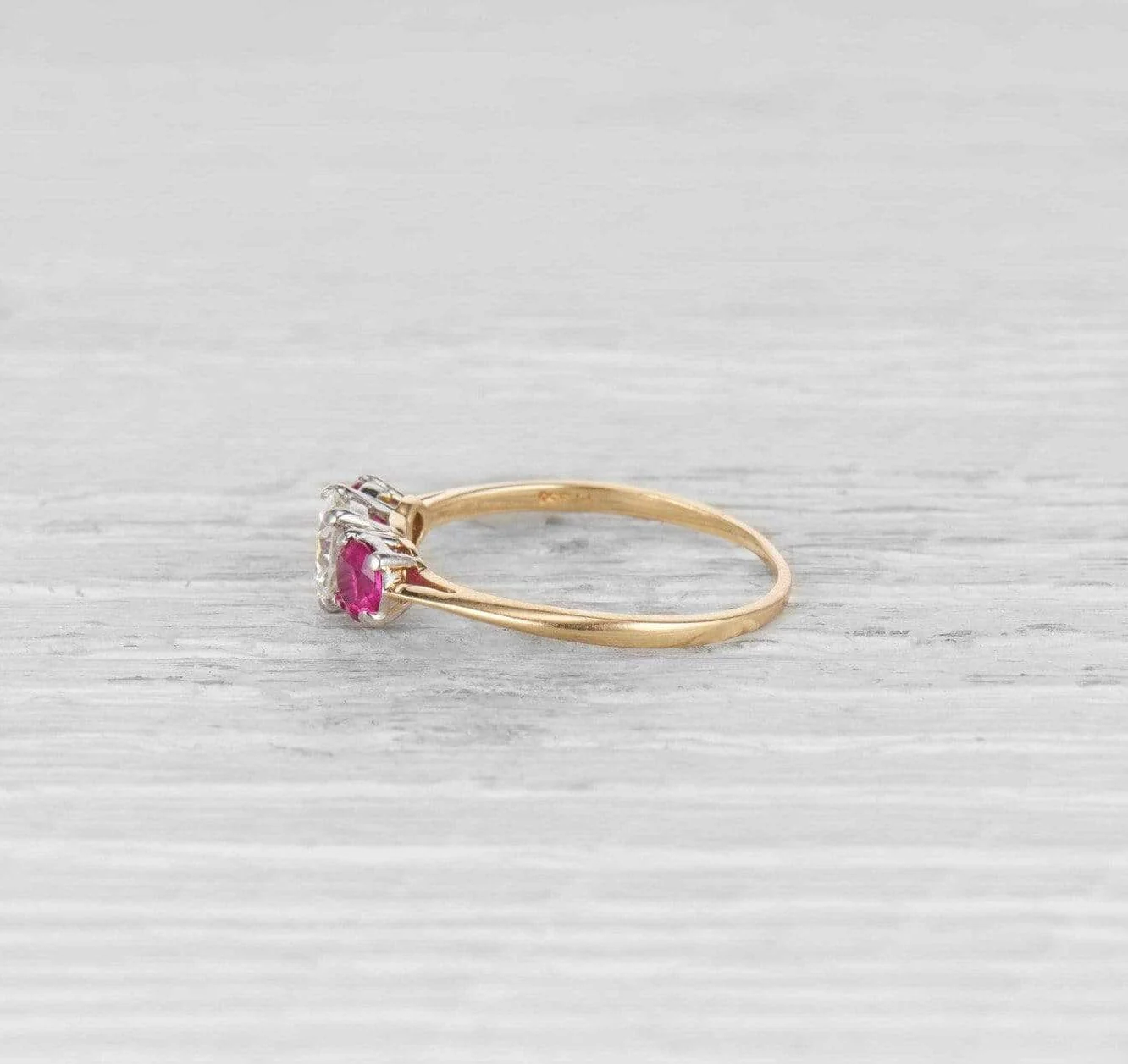 .56 Carat Retro Tiffany & Co. Ruby and Diamond Engagement Ring - Image 3
