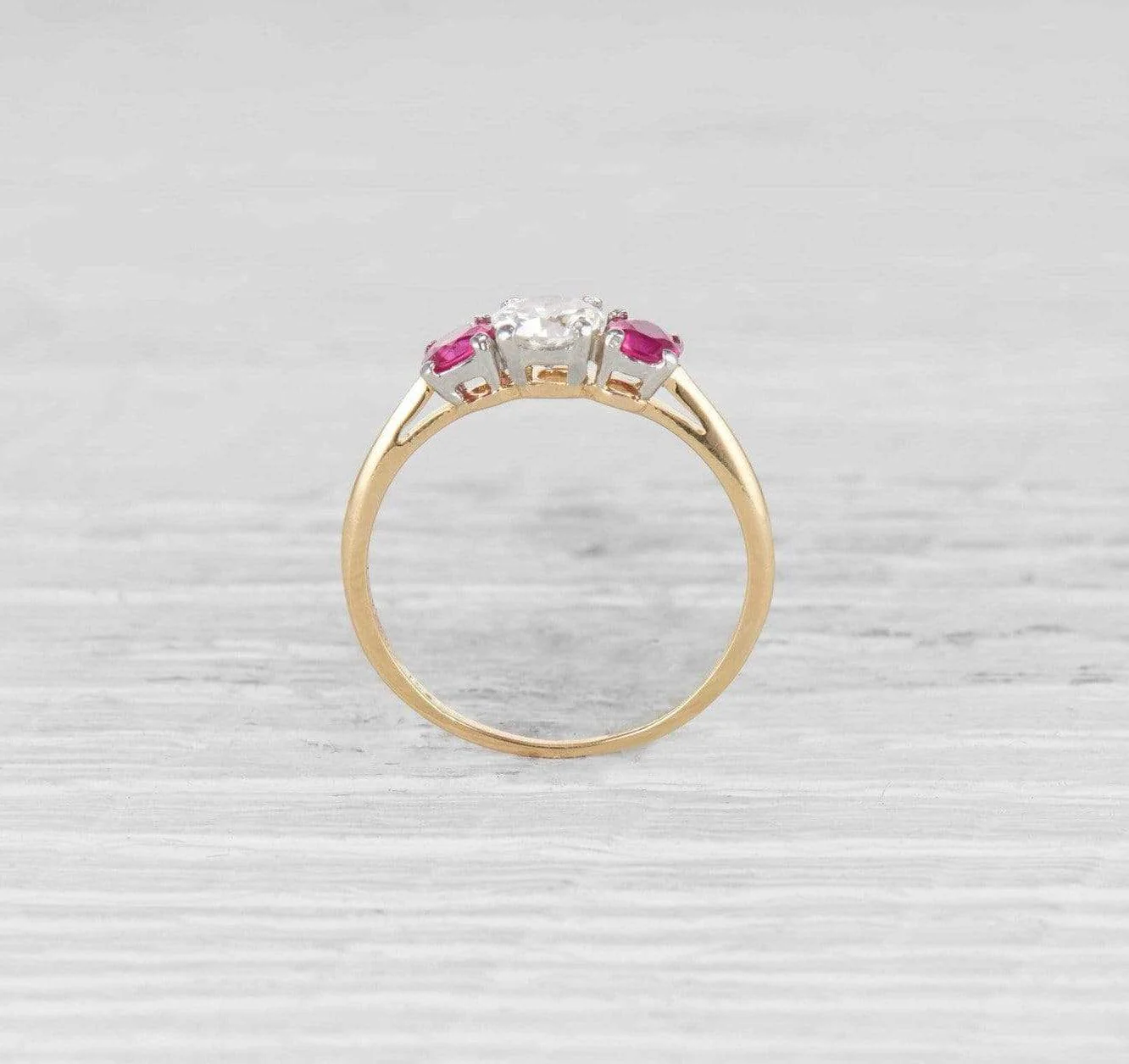 .56 Carat Retro Tiffany & Co. Ruby and Diamond Engagement Ring - Image 4