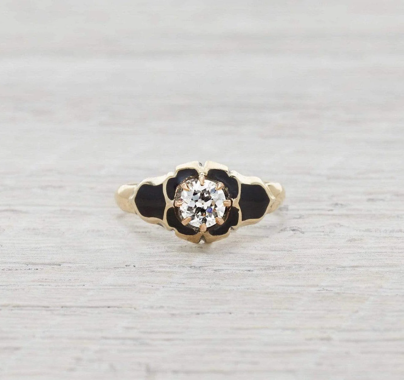 .57 Carat Gold Victorian Diamond Engagement Ring - Image 2