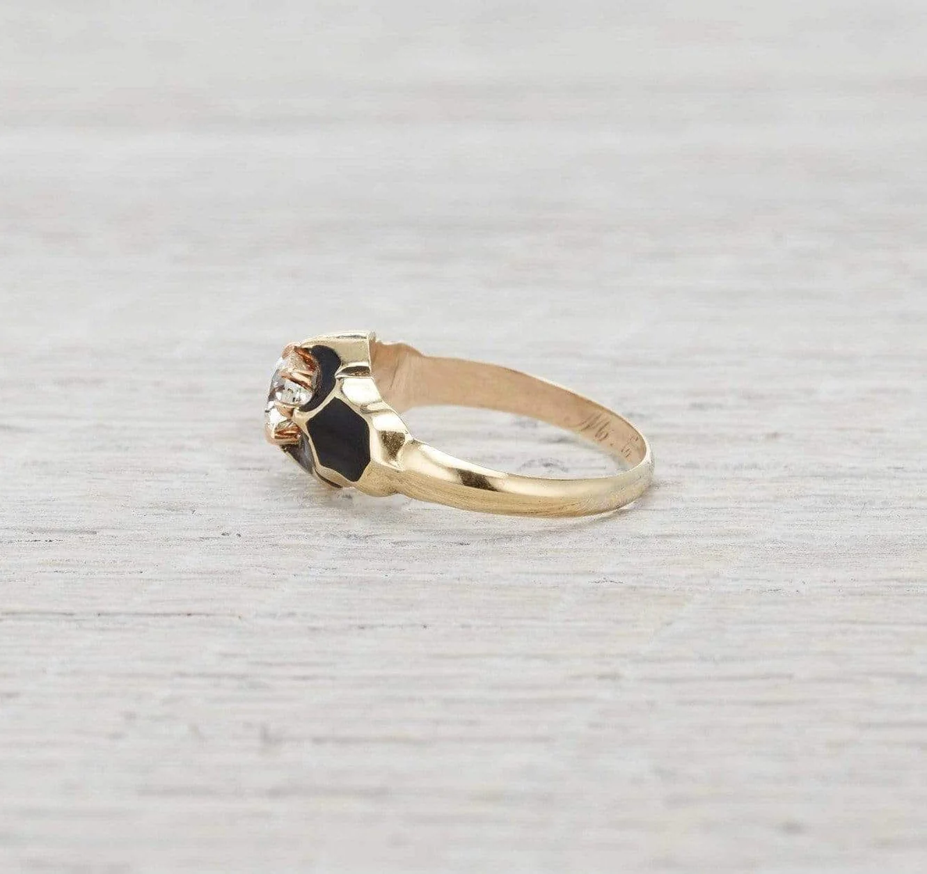 .57 Carat Gold Victorian Diamond Engagement Ring - Image 3
