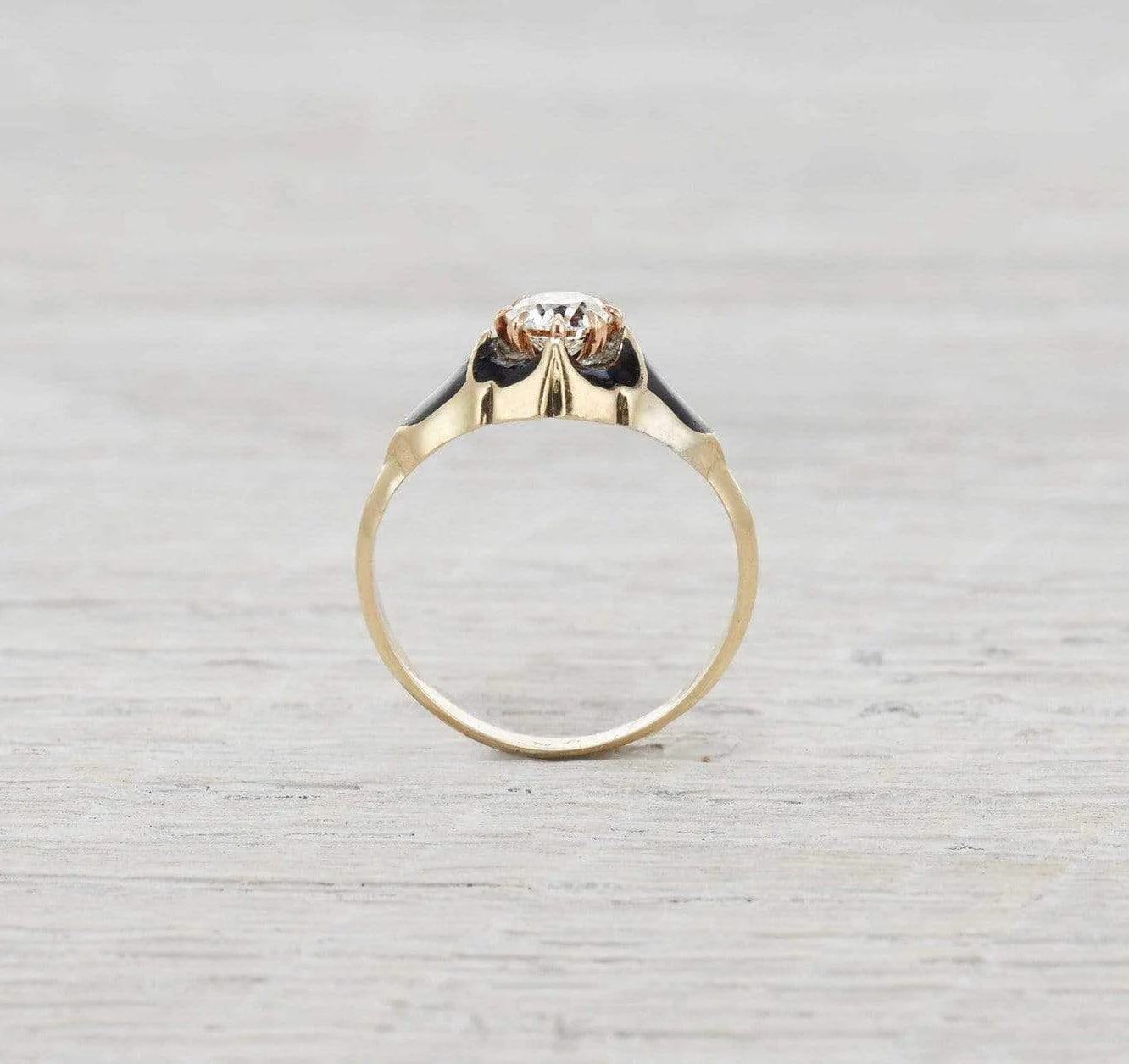 .57 Carat Gold Victorian Diamond Engagement Ring - Image 4