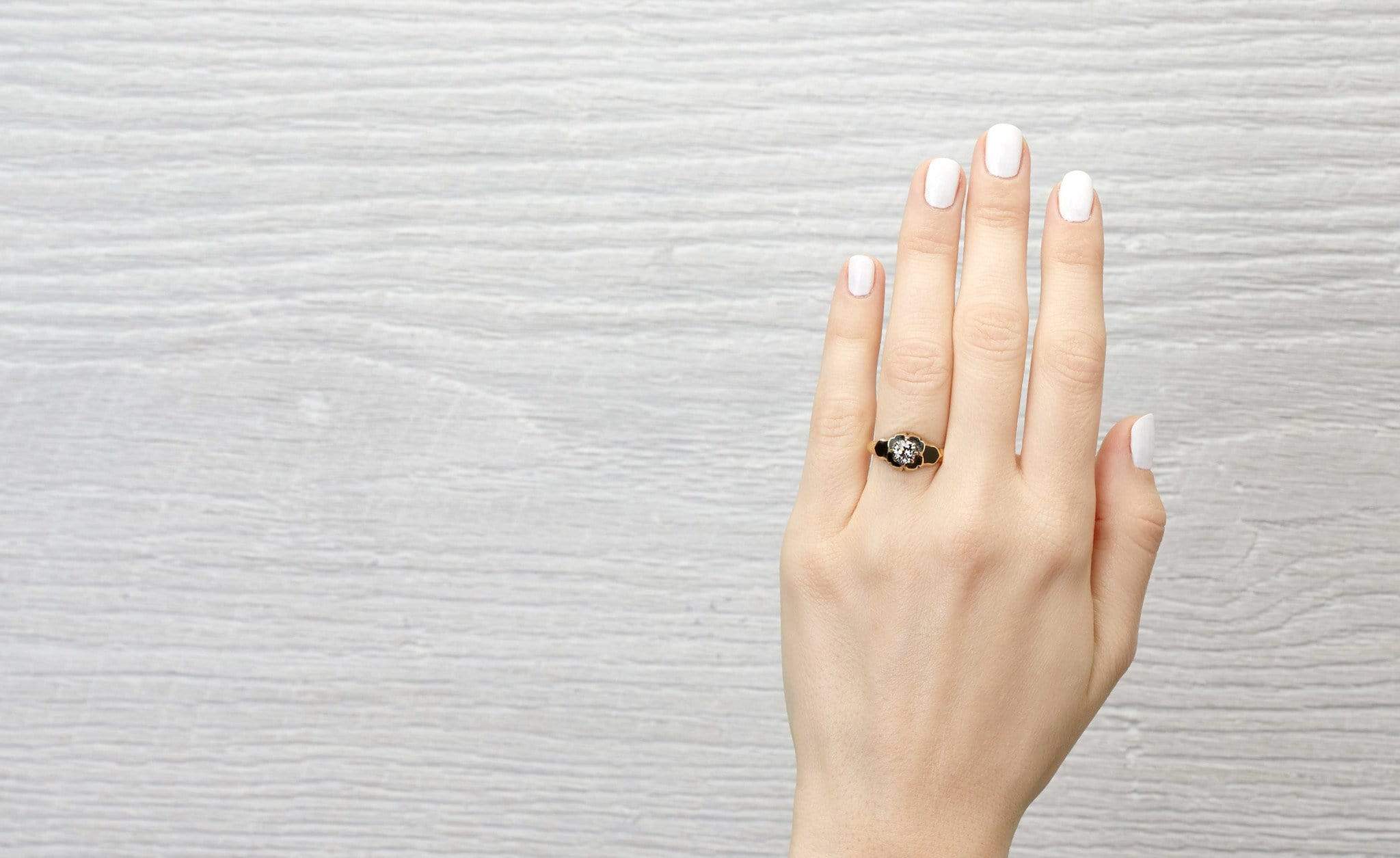 .57 Carat Gold Victorian Diamond Engagement Ring - Image 5