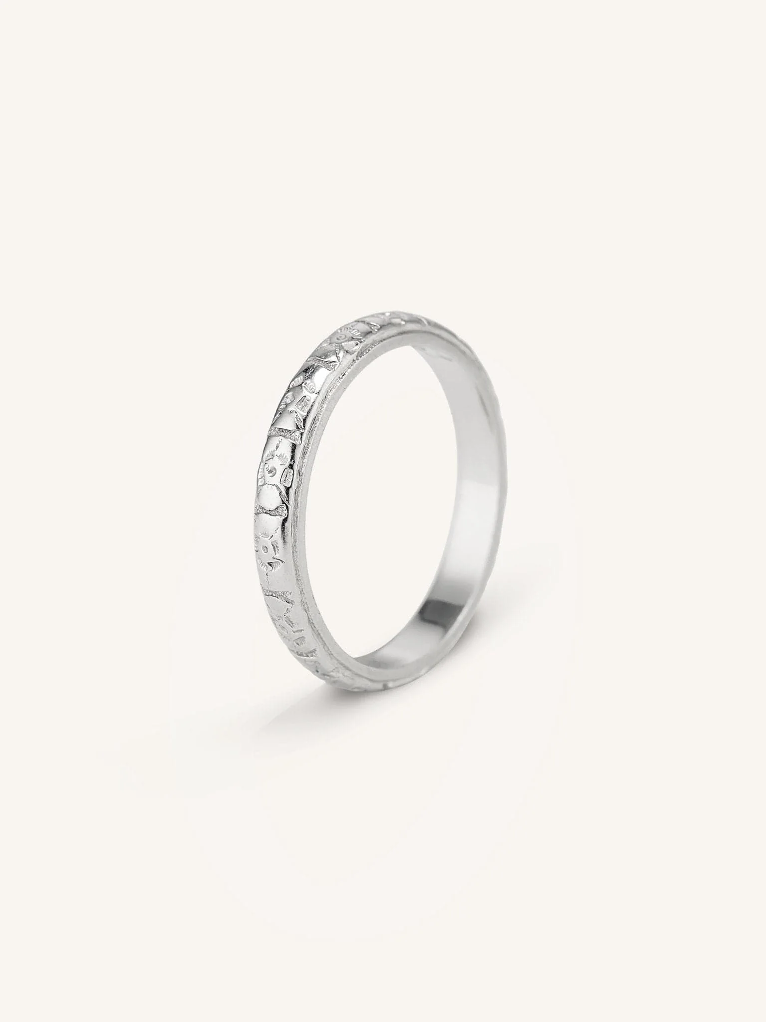 Art Deco Orange Blossom Wedding Band - Image 3