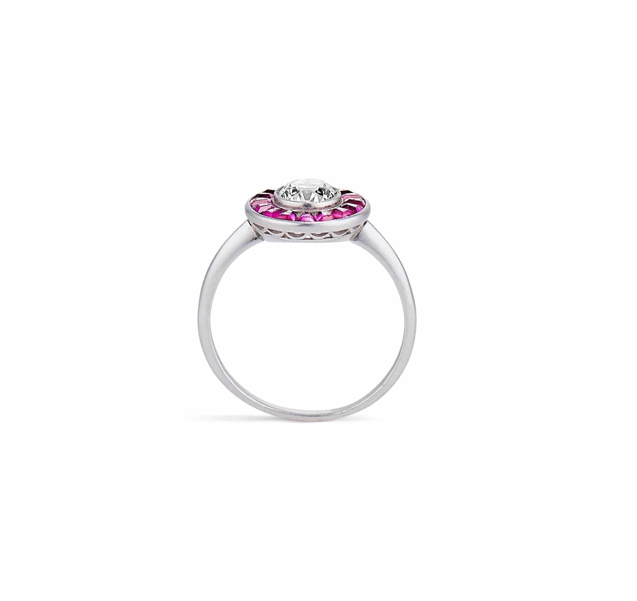.60 Carat Edwardian Ruby and Diamond Target Ring - Image 4