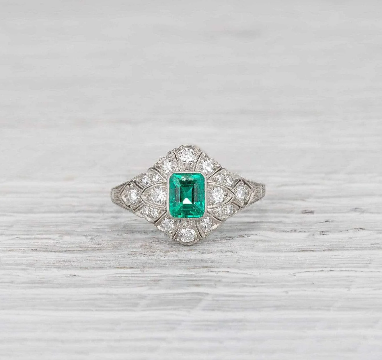 .60 Carat Edwardian Shreve & Co. Emerald Ring - Image 2