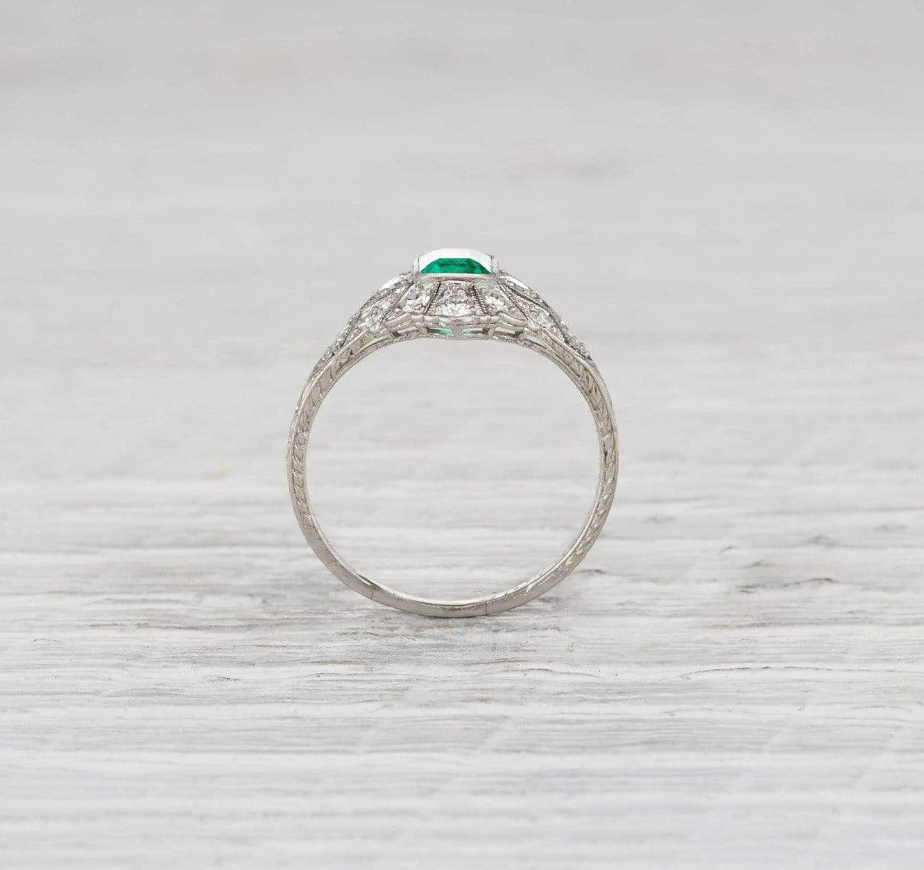.60 Carat Edwardian Shreve & Co. Emerald Ring - Image 4
