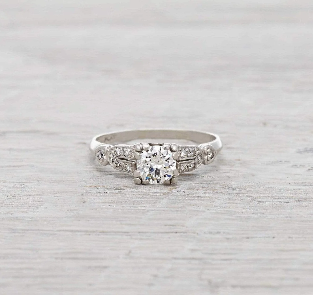 .60 Carat Vintage Art Deco Diamond Engagement Ring - Image 2