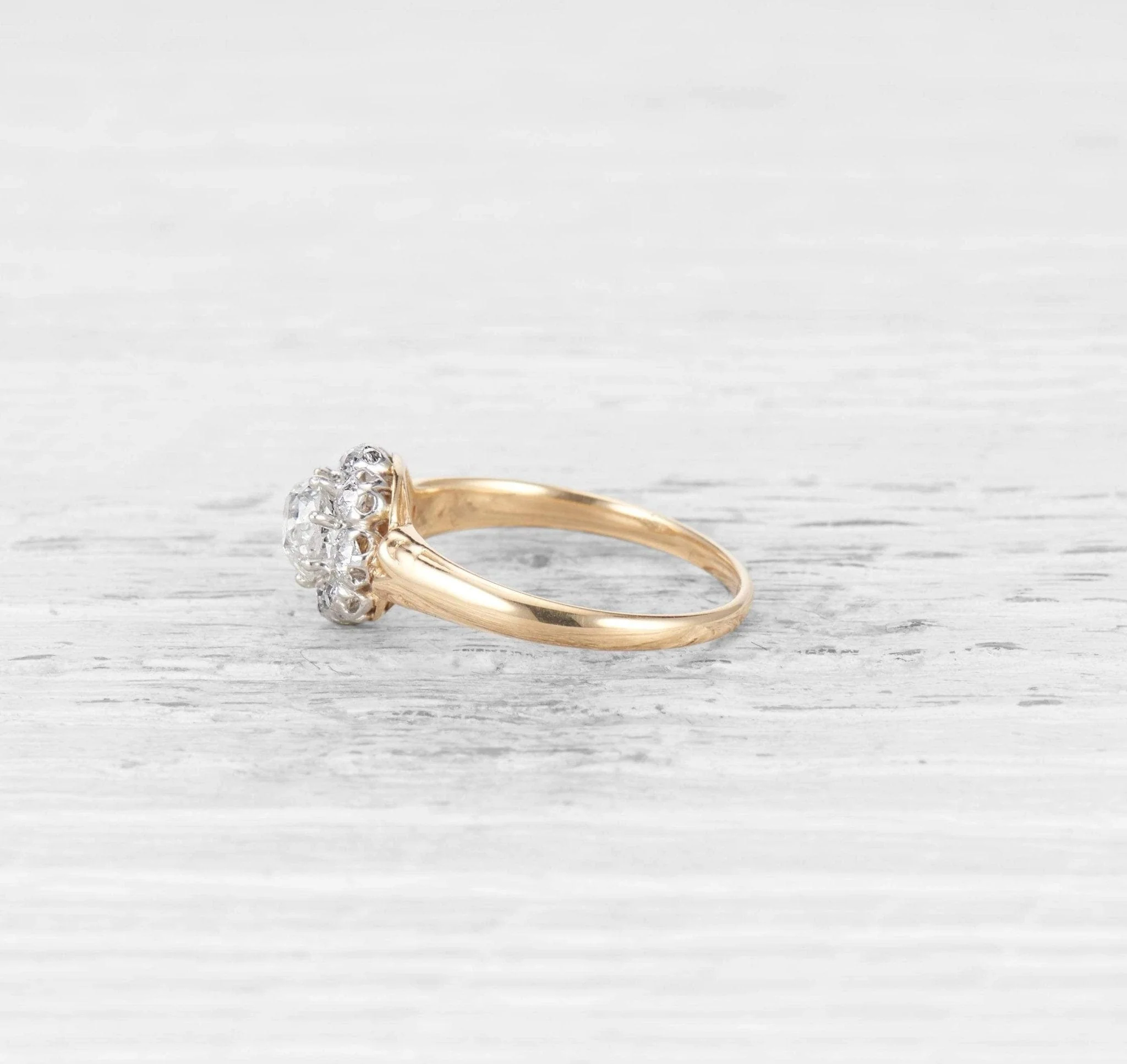 .63 CARAT VICTORIAN DIAMOND CLUSTER ENGAGEMENT RING - Image 3