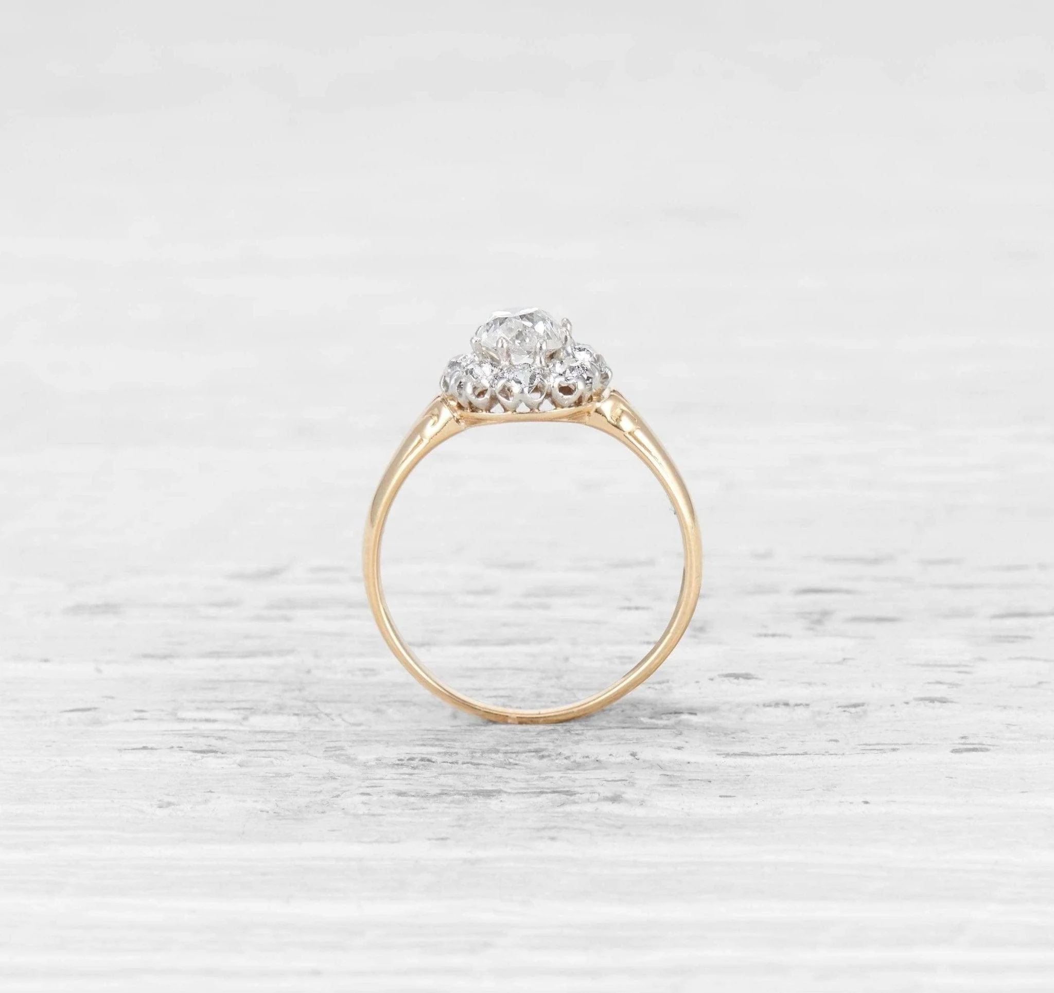 .63 CARAT VICTORIAN DIAMOND CLUSTER ENGAGEMENT RING - Image 4