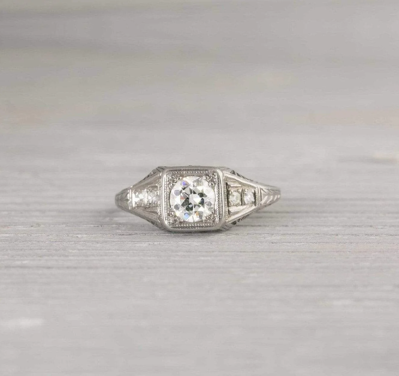 .65 Carat Old European Cut Diamond Engagement Ring - Image 2