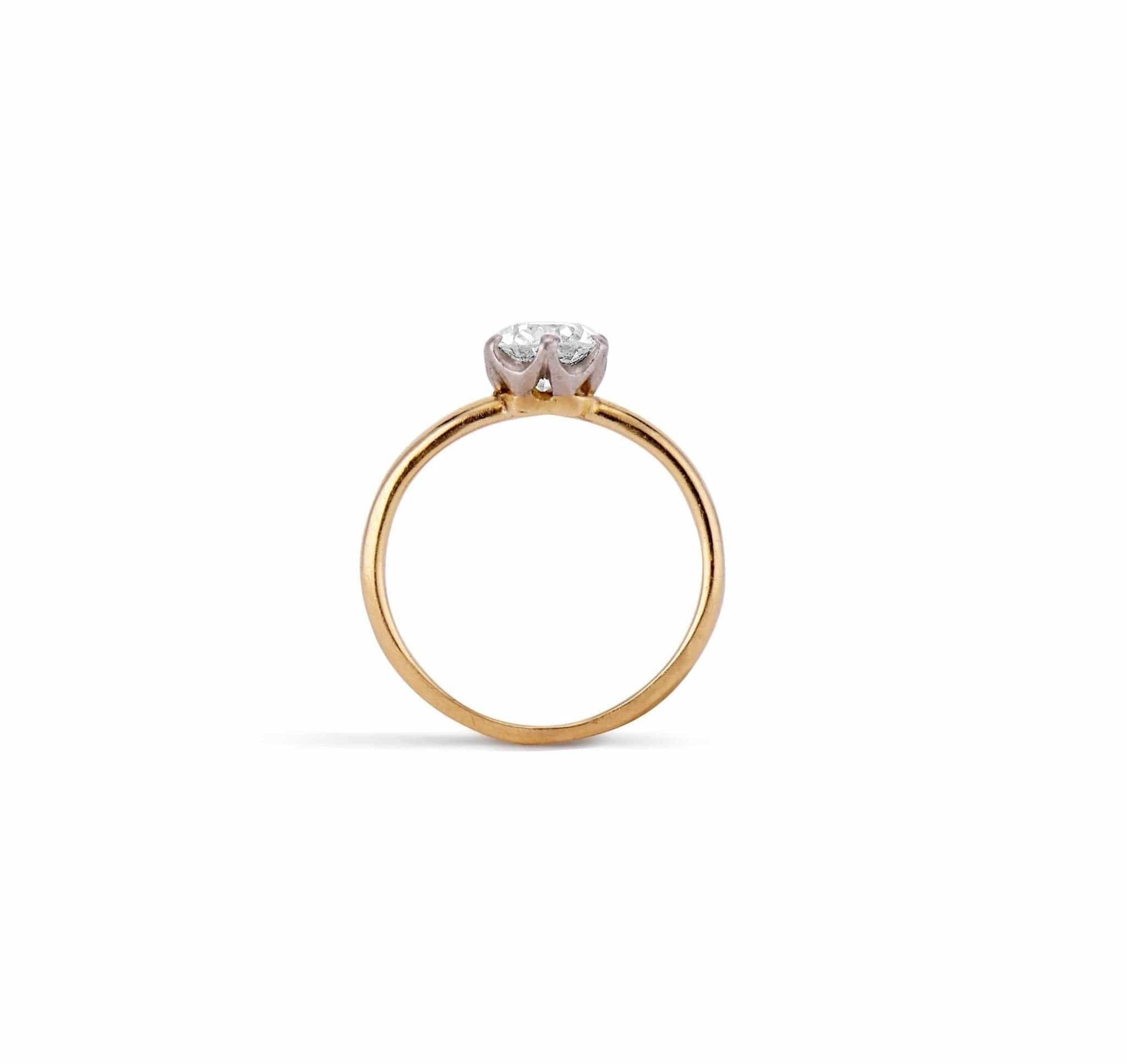 .68 Carat Vintage Tiffany & Co. Gold Solitaire Engagement Ring - Image 4
