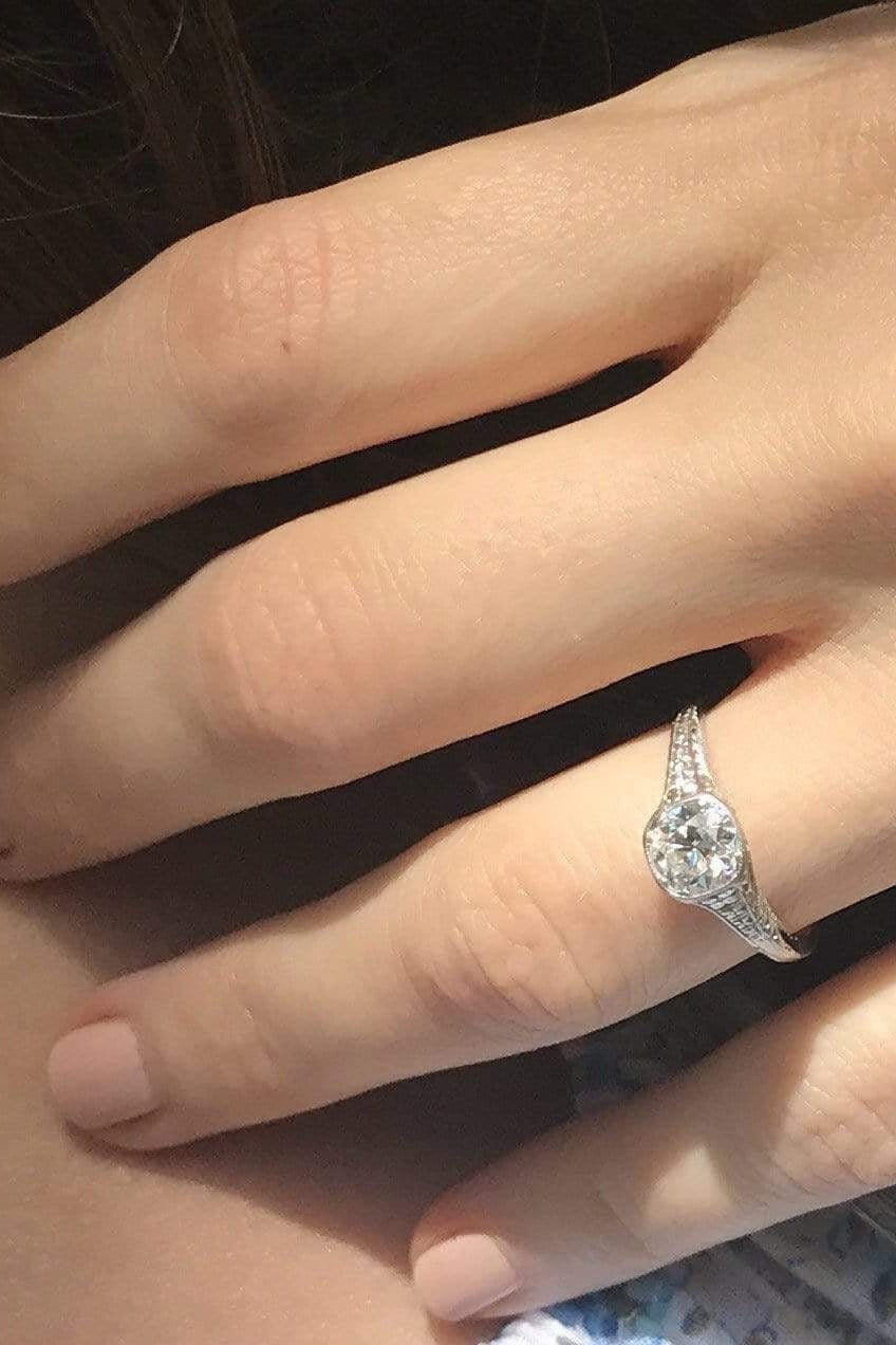 .74 Carat Edwardian Diamond Engagement Ring - Image 6