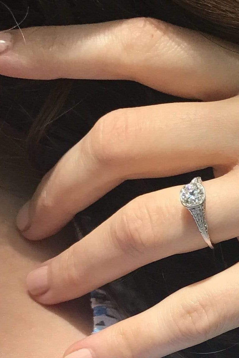 .74 Carat Edwardian Diamond Engagement Ring - Image 7