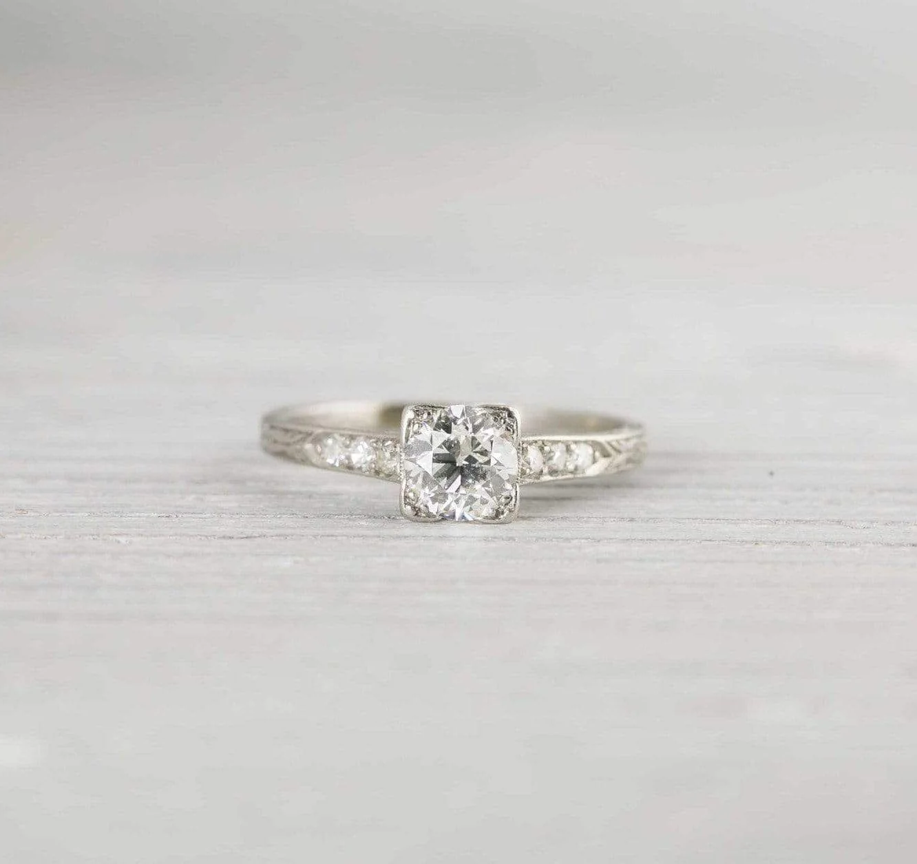.70 Carat Vintage Art Deco Diamond Engagement Ring - Image 2
