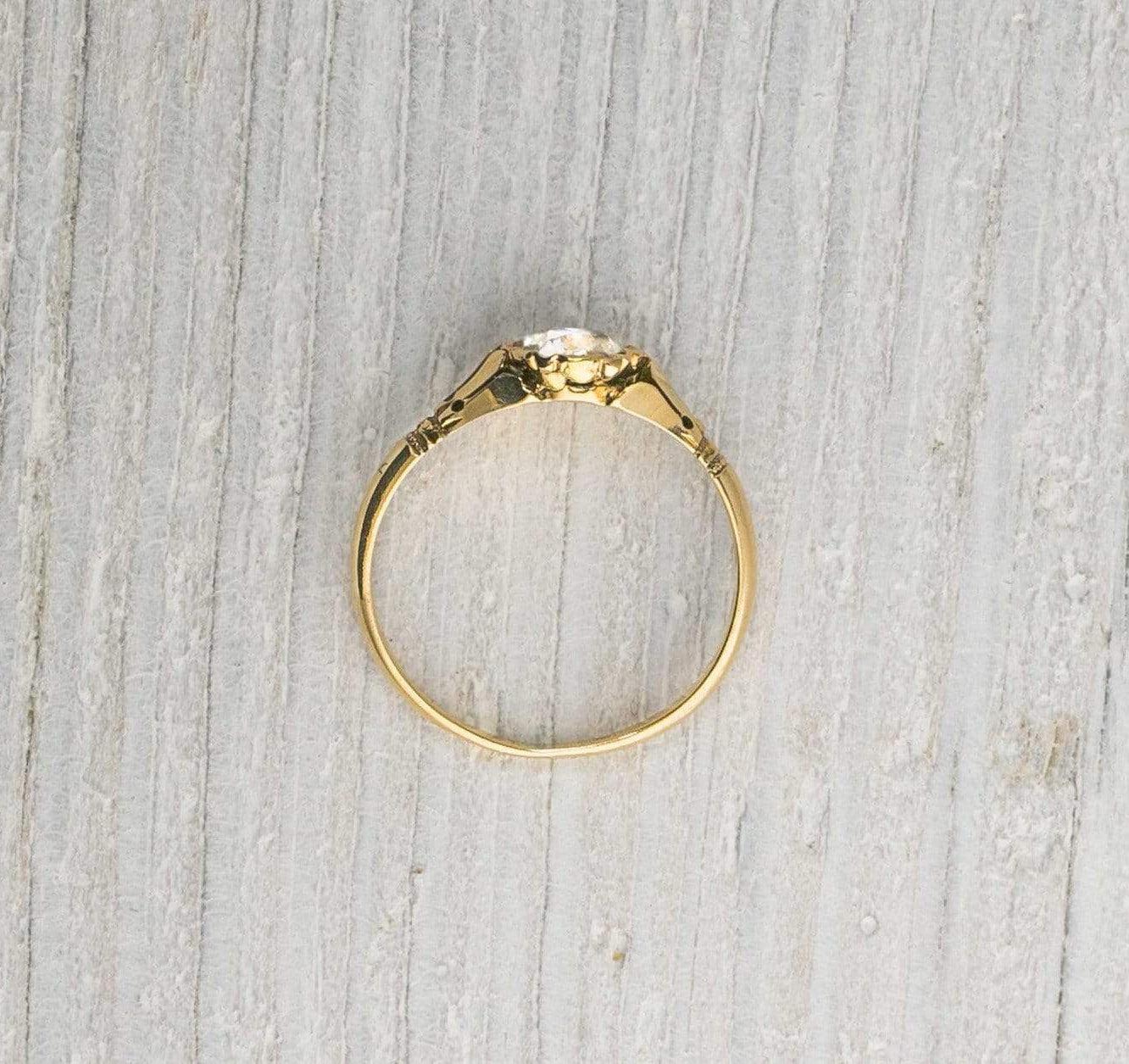 .70 Carat Yellow Gold Antique Victorian Engagement Ring - Image 4