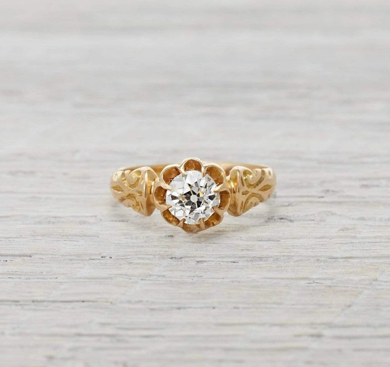 .71 Carat Gold Victorian Engagement Ring - Image 2